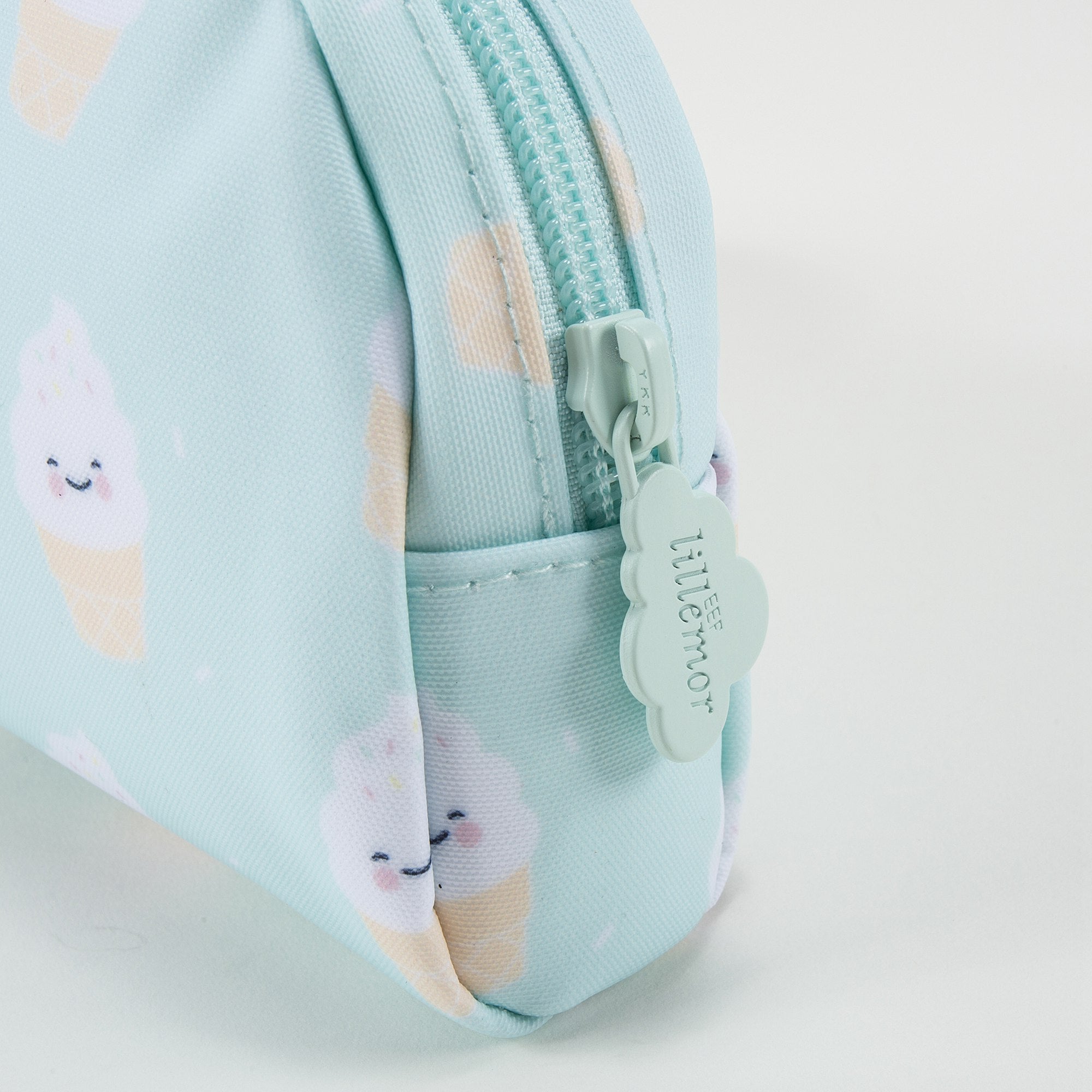 Girls Mint Green Icecream Printed Pencil Pouch（21 x 11cm）