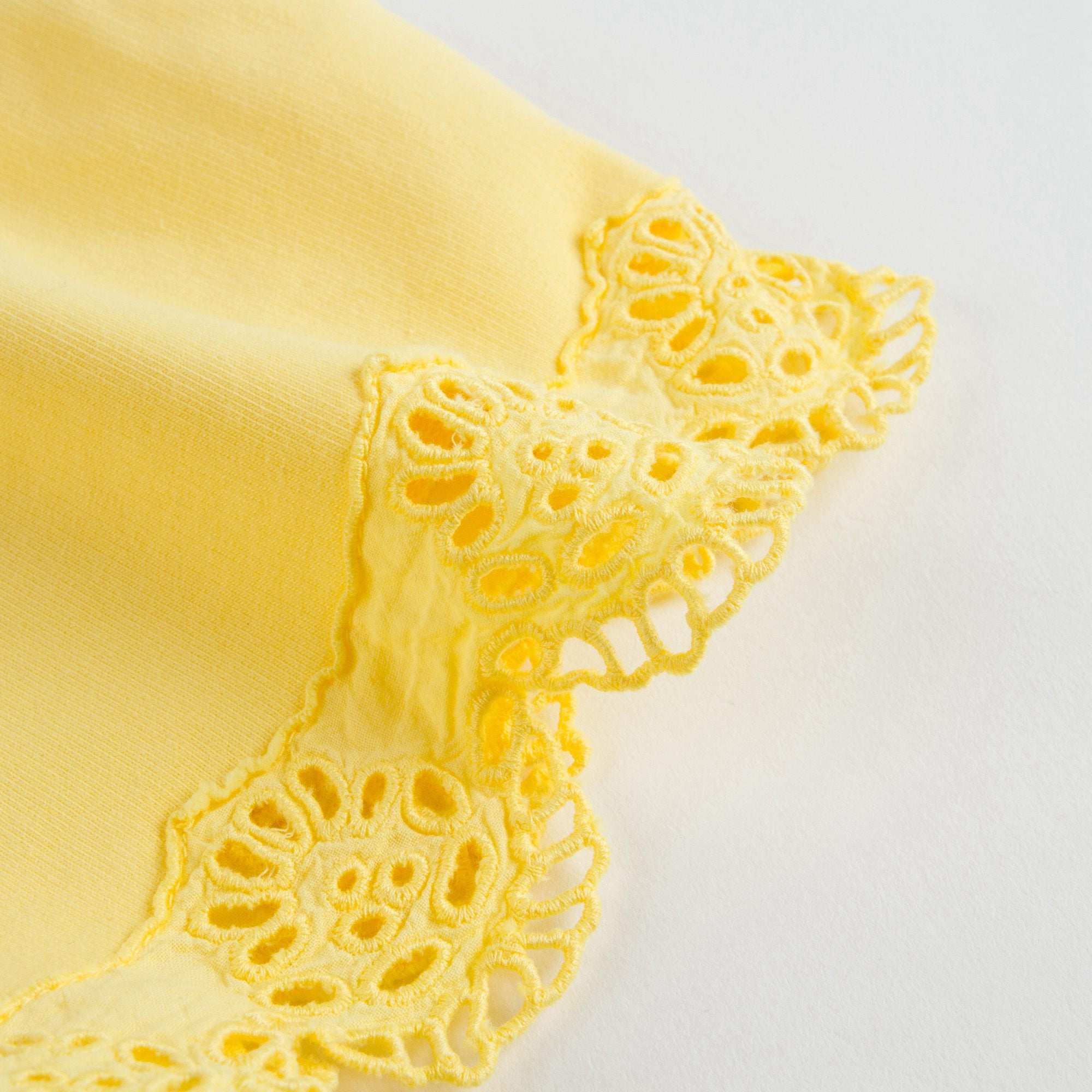 Baby Girls Yellow Cotton Shorts