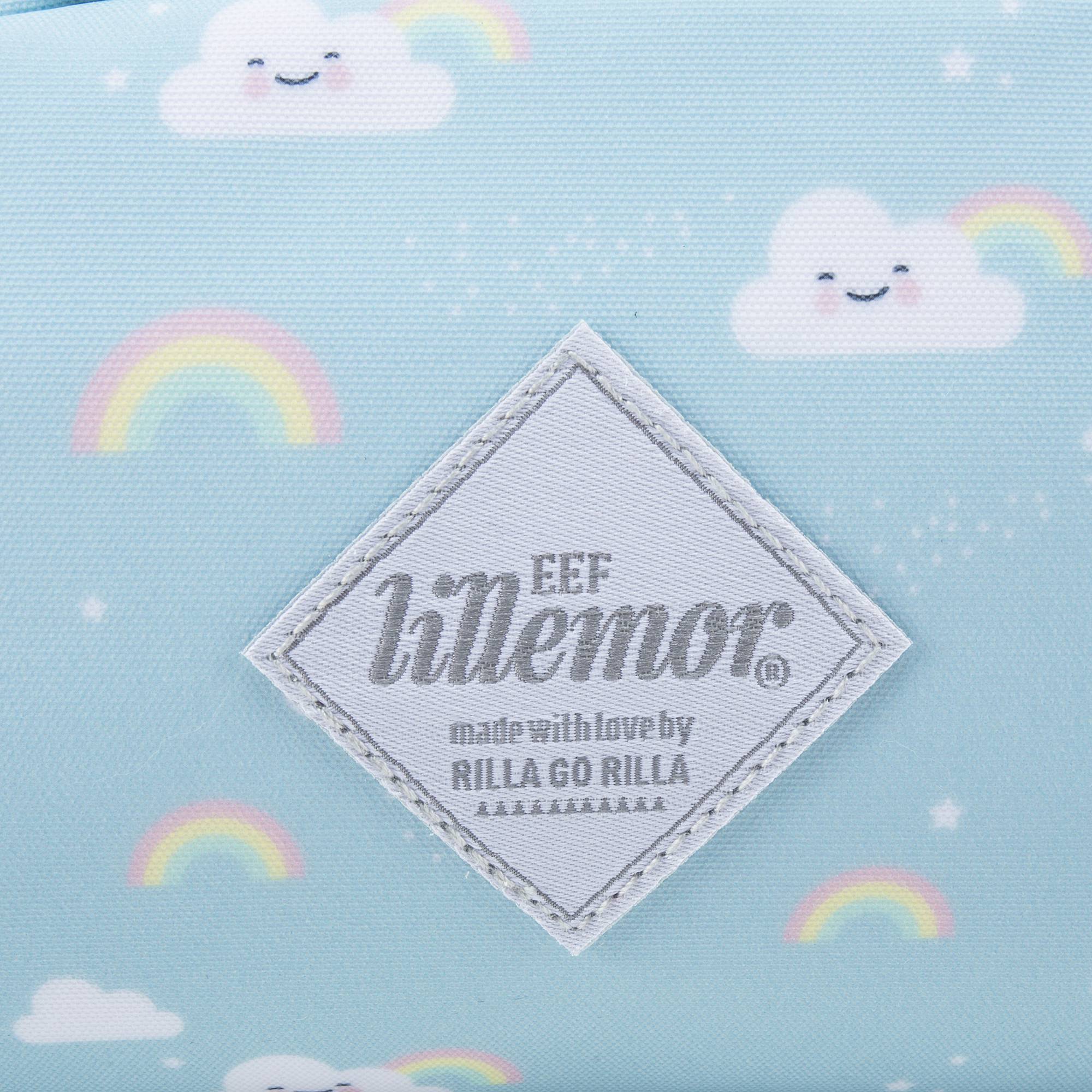 Girls Light Blue Rainbow Printed Pencil Pouch（21 x 11cm）