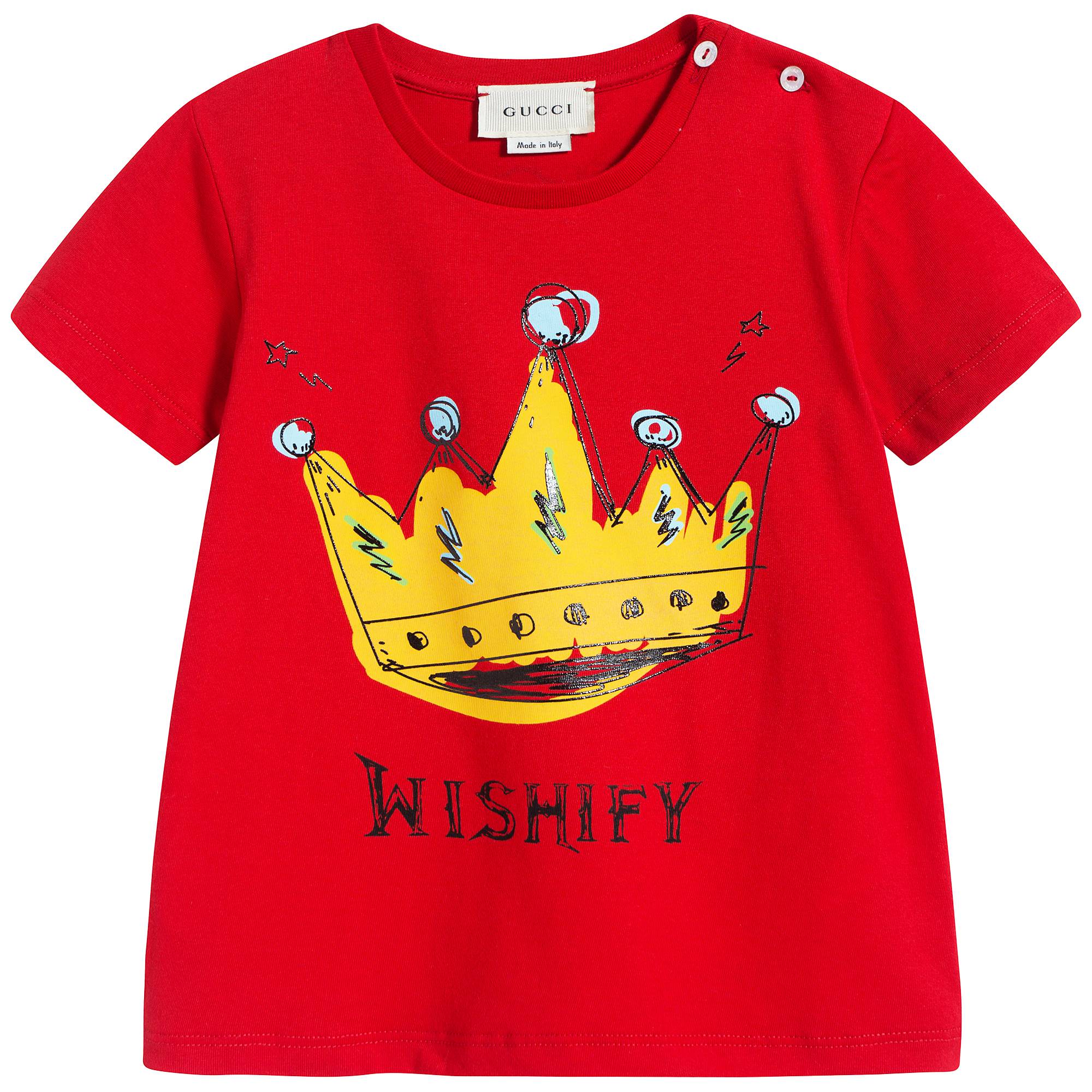 Baby Girls Red & Yellow Cotton T-shirt