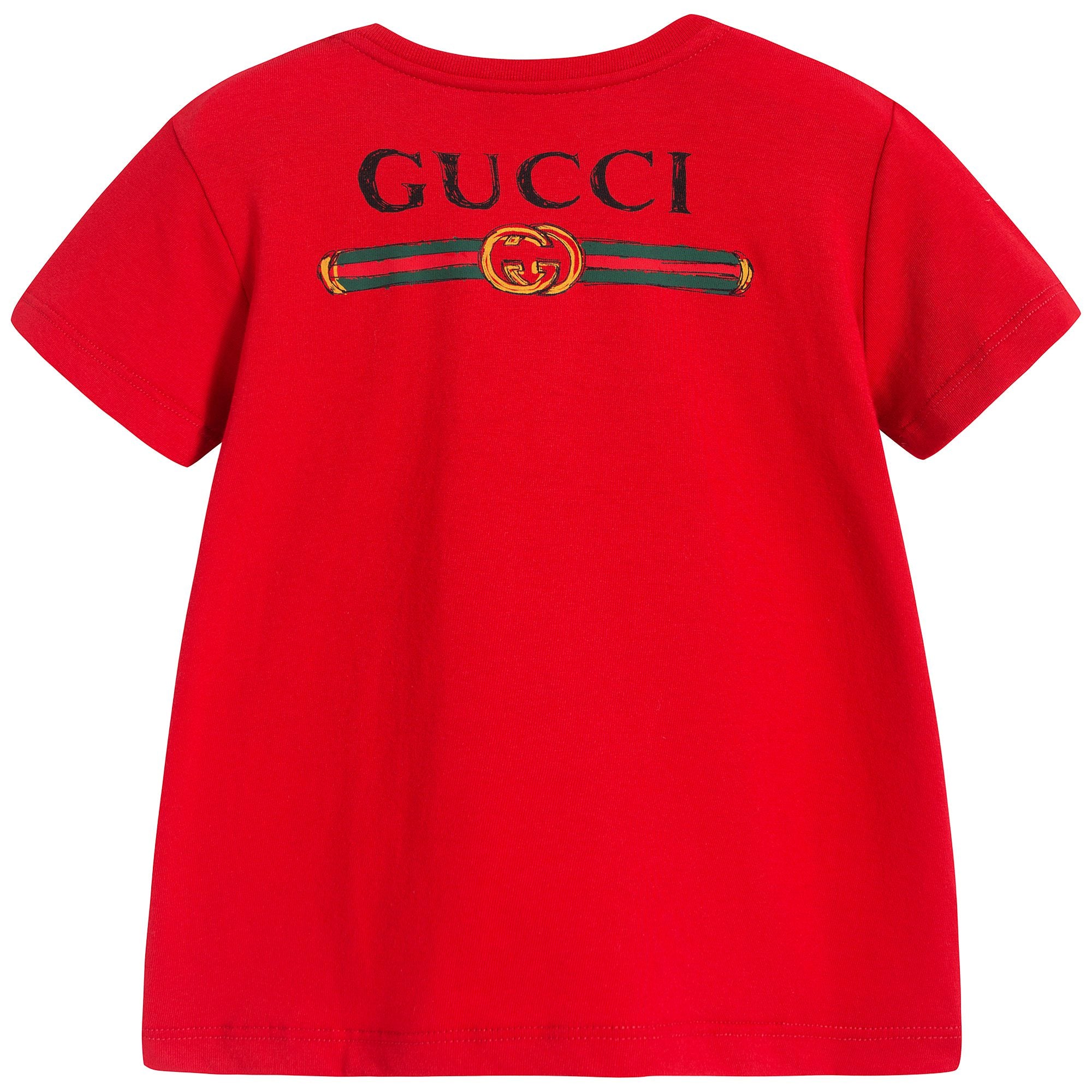 Baby Girls Red & Yellow Cotton T-shirt