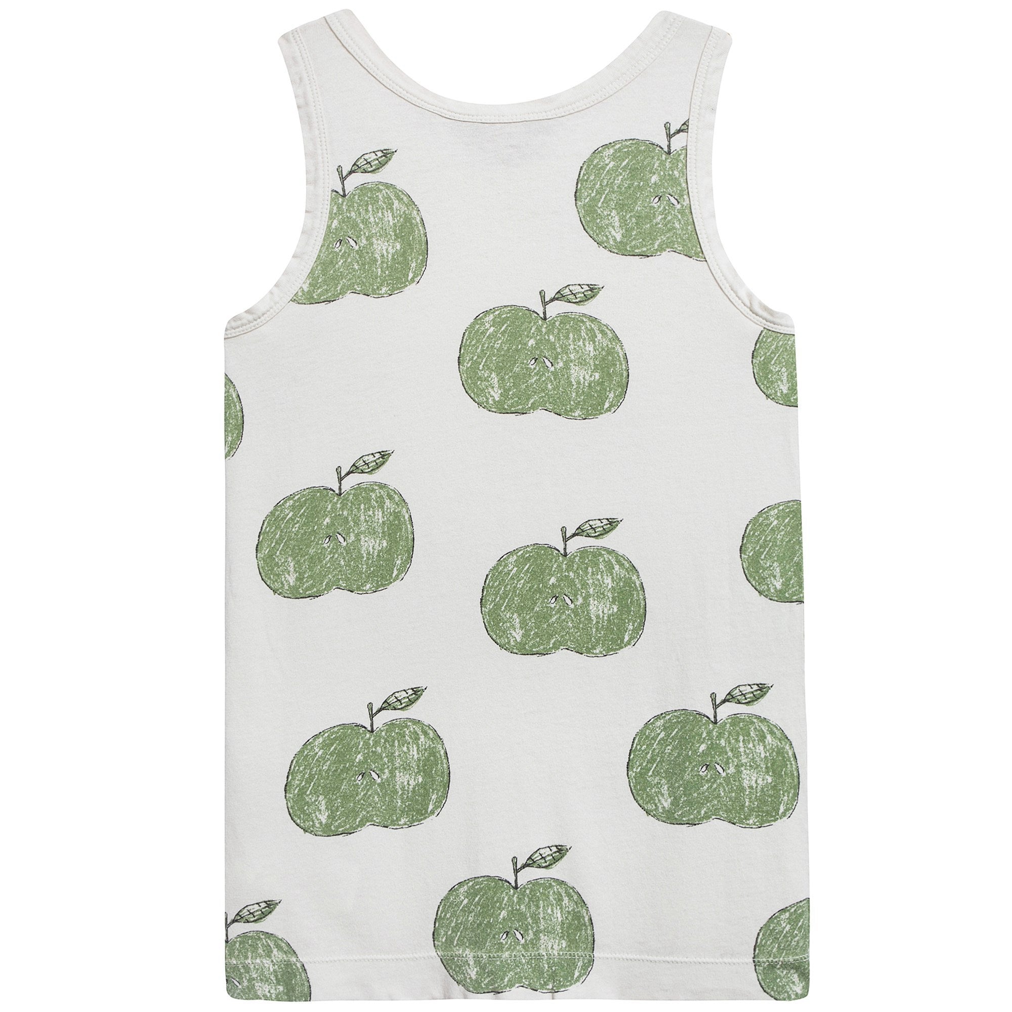 Girls Raw White Apples Cotton Dress