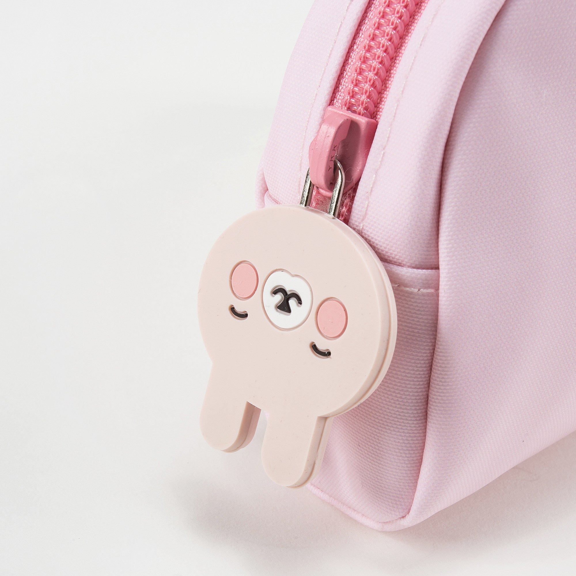 Girls Light Pink Bunny Printed Pencil Pouch（21 x 11 cm）