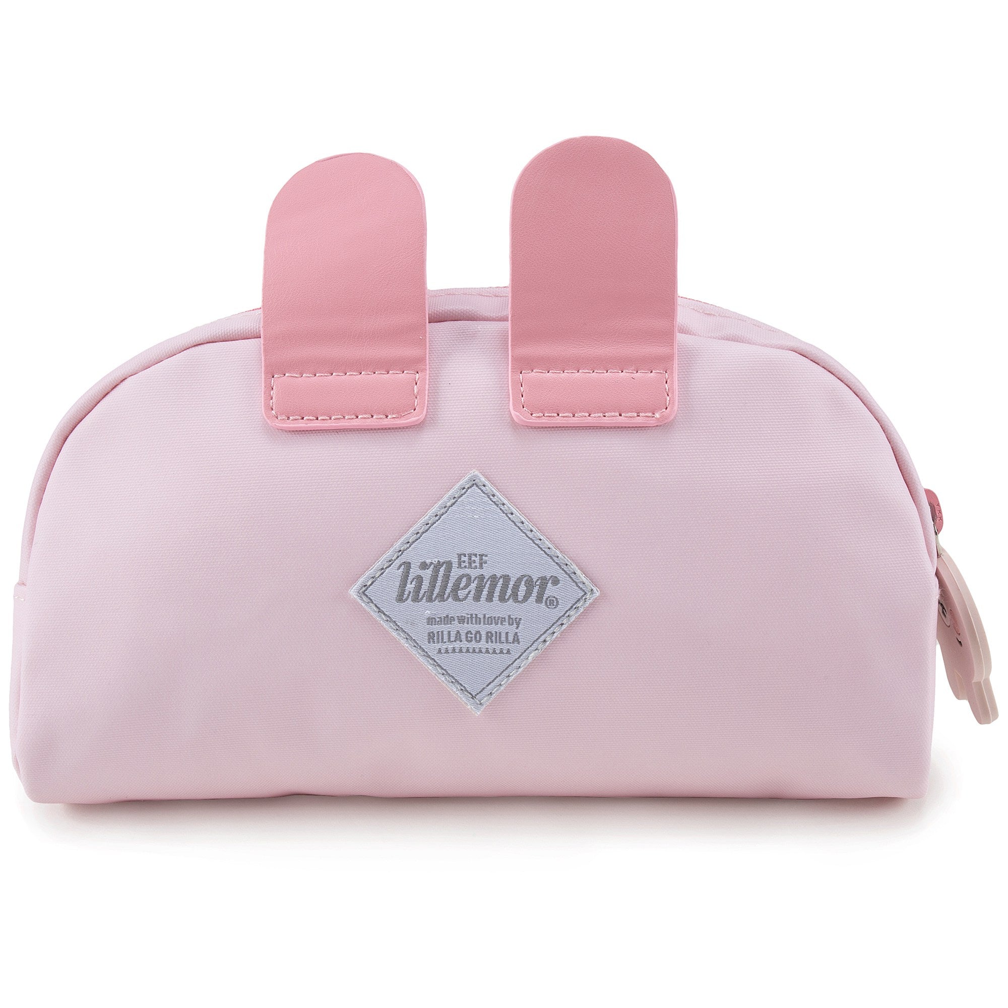 Girls Light Pink Bunny Printed Pencil Pouch（21 x 11 cm）