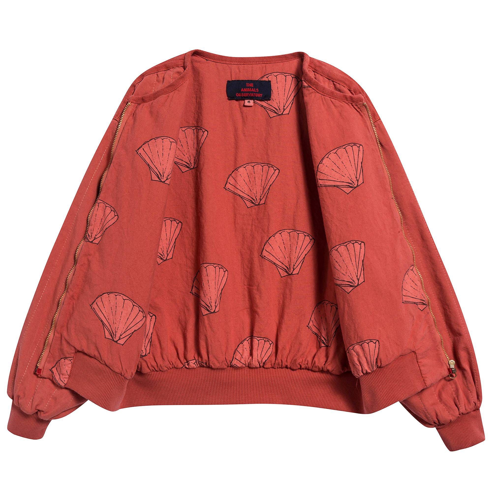 Girls  Red   Shells   Cotton    Jacket