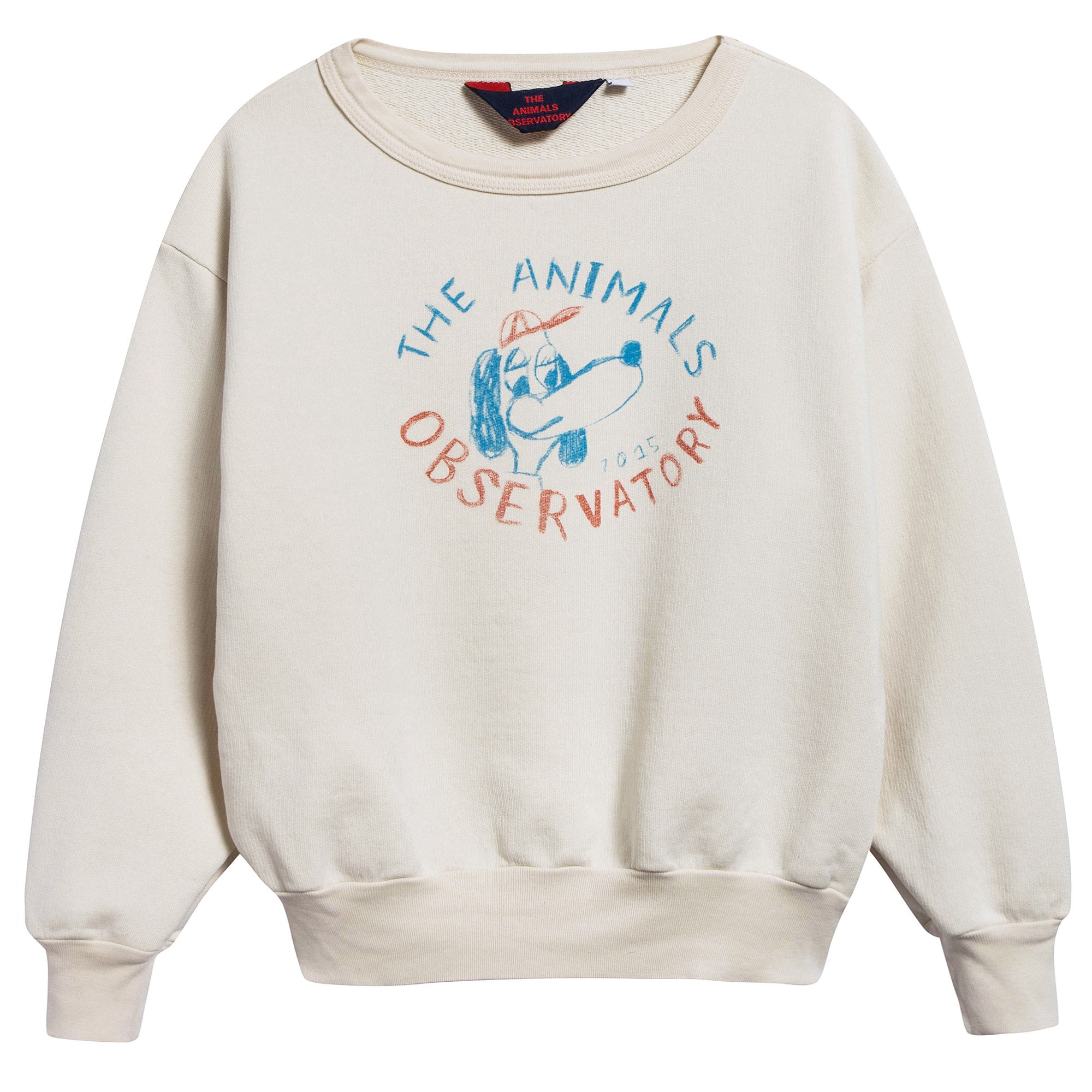 Girls Raw White Dog Cotton Sweatshirt