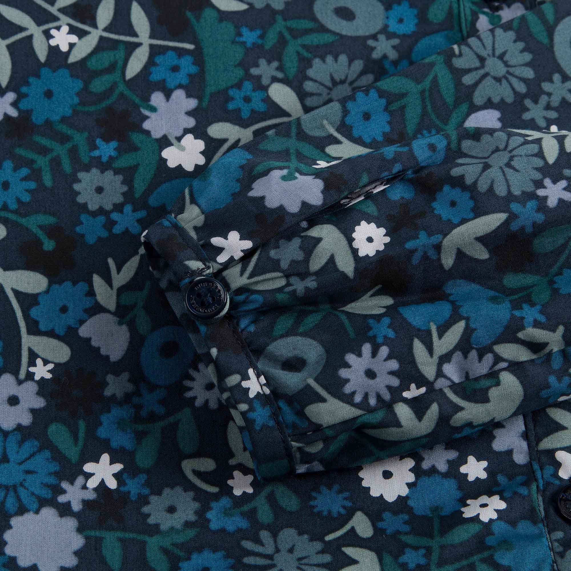 Girls Hydrangea Blue Floral Printed Trims Dress - CÉMAROSE | Children's Fashion Store - 6