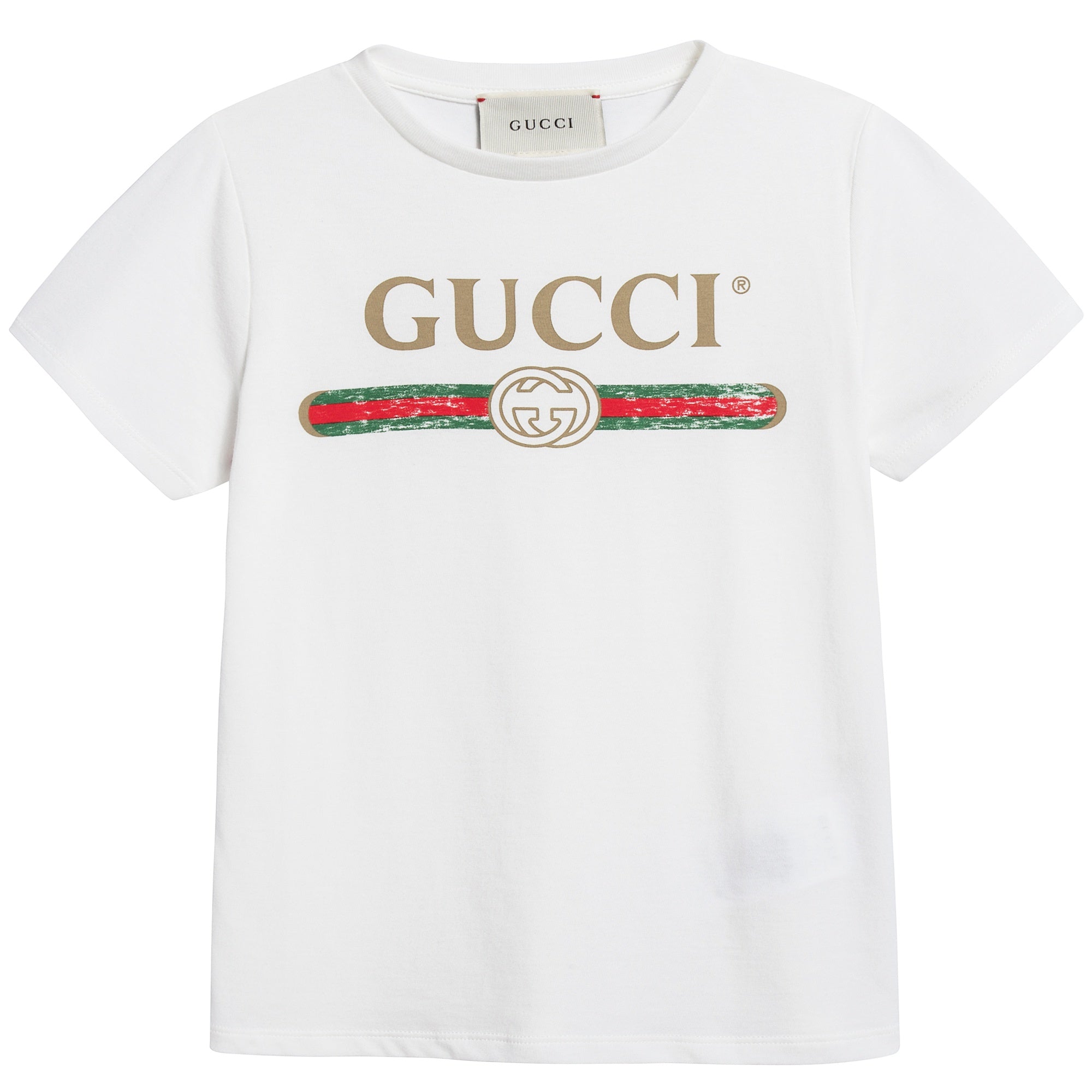 Girls White Logo Cotton T-shirt