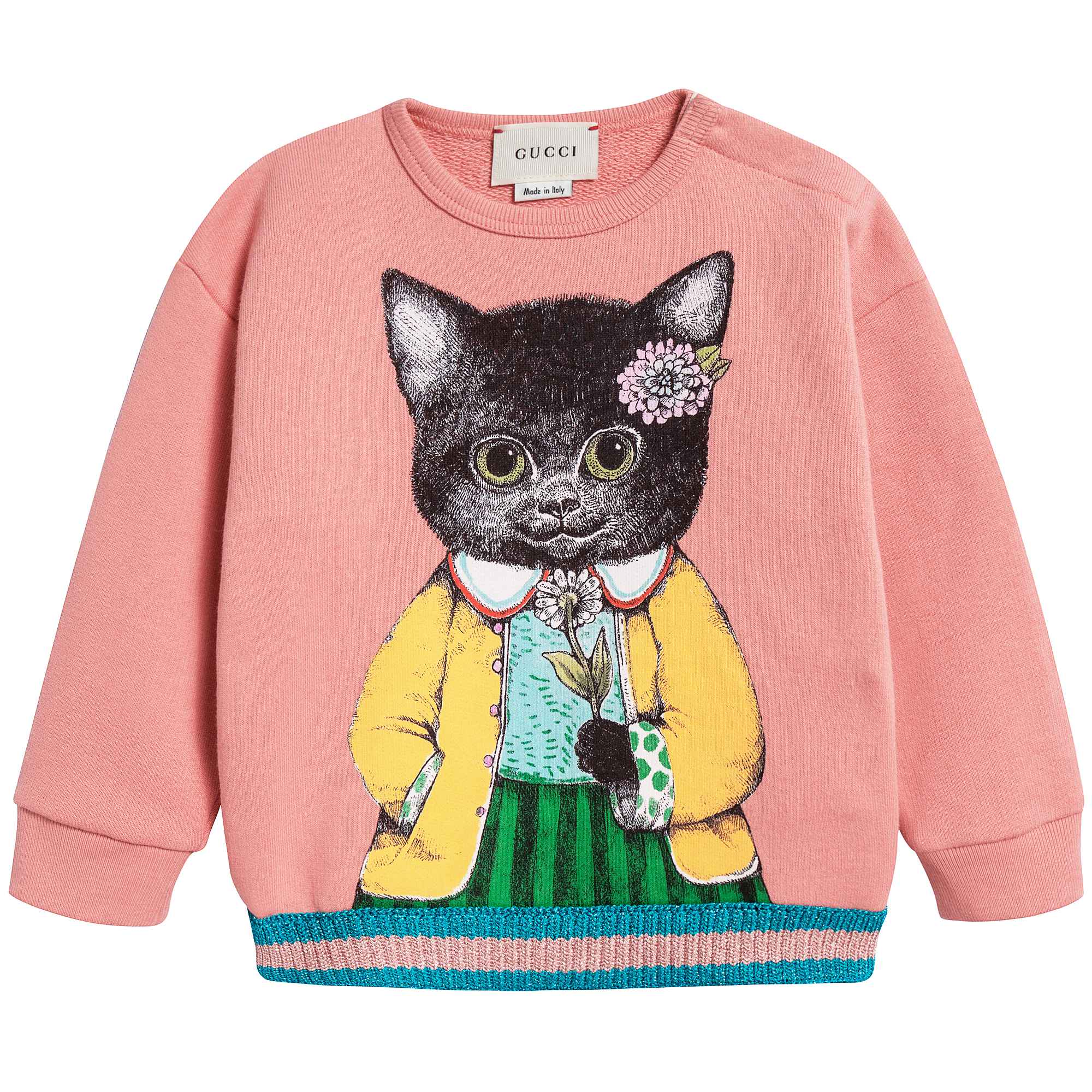 Baby Girls Rosa Antico Cat Sweatshirt
