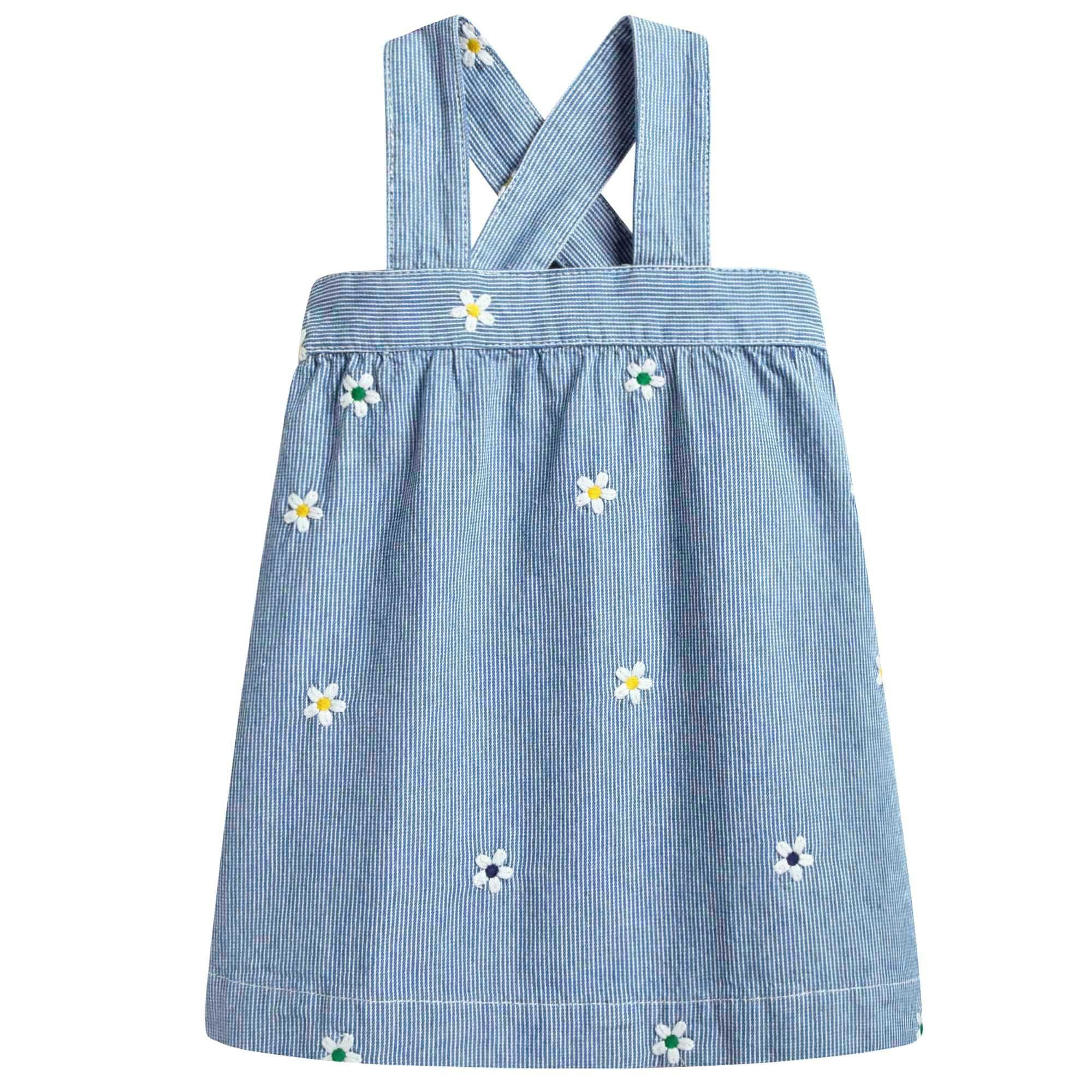 Baby Girls Blue Striped Sun Dress