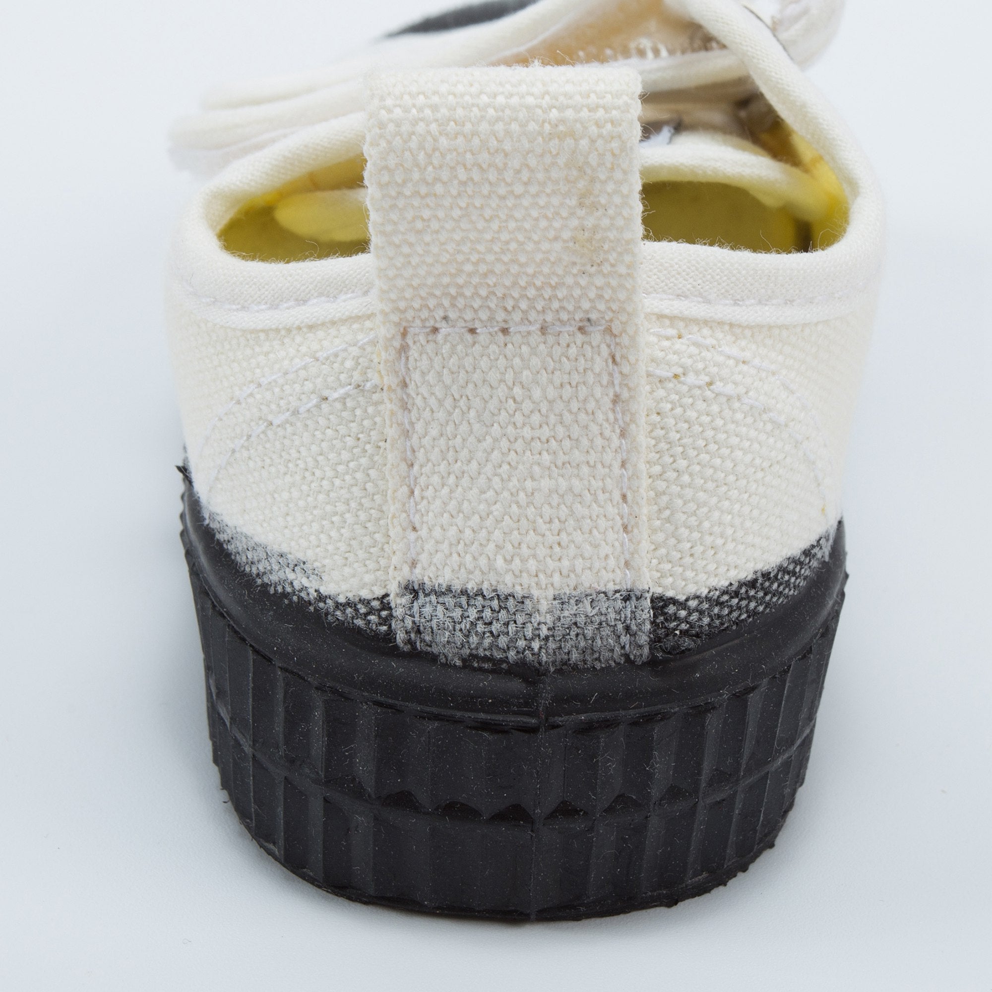 Boys White Black Velcro Shoes