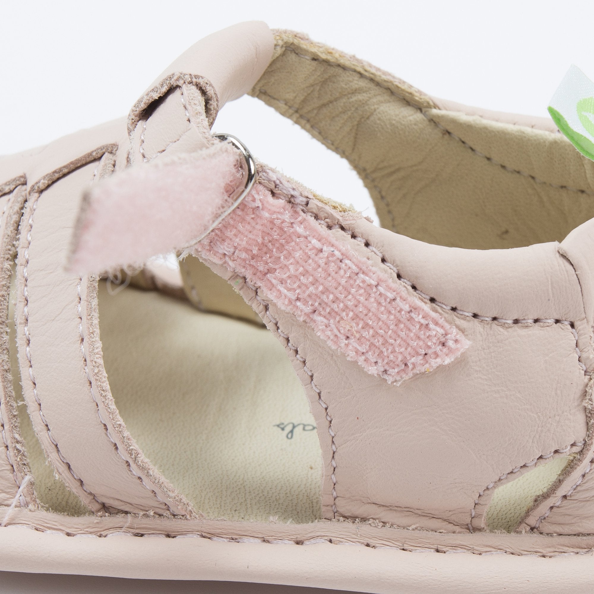Baby Girls Pink Leather Sandals