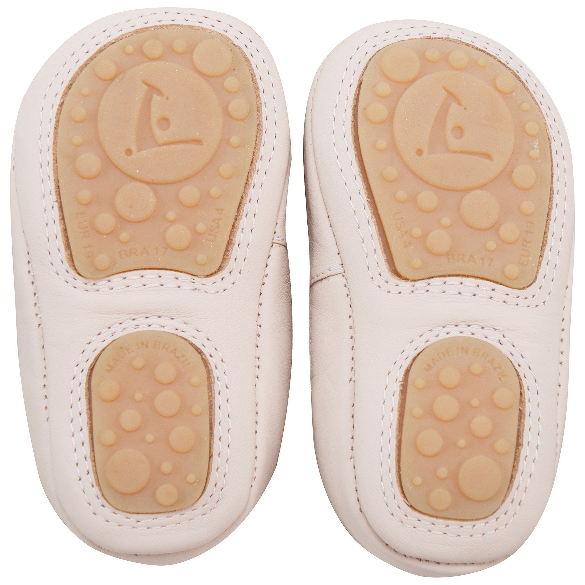Baby Girls Rose Salmon Shine Leather Shoes