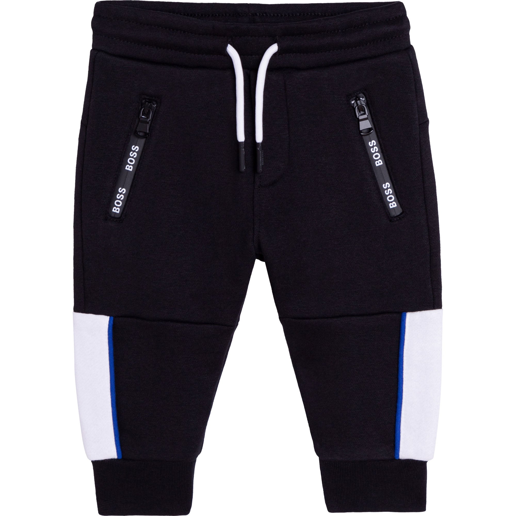 Baby Girls Black Logo Cotton Trousers
