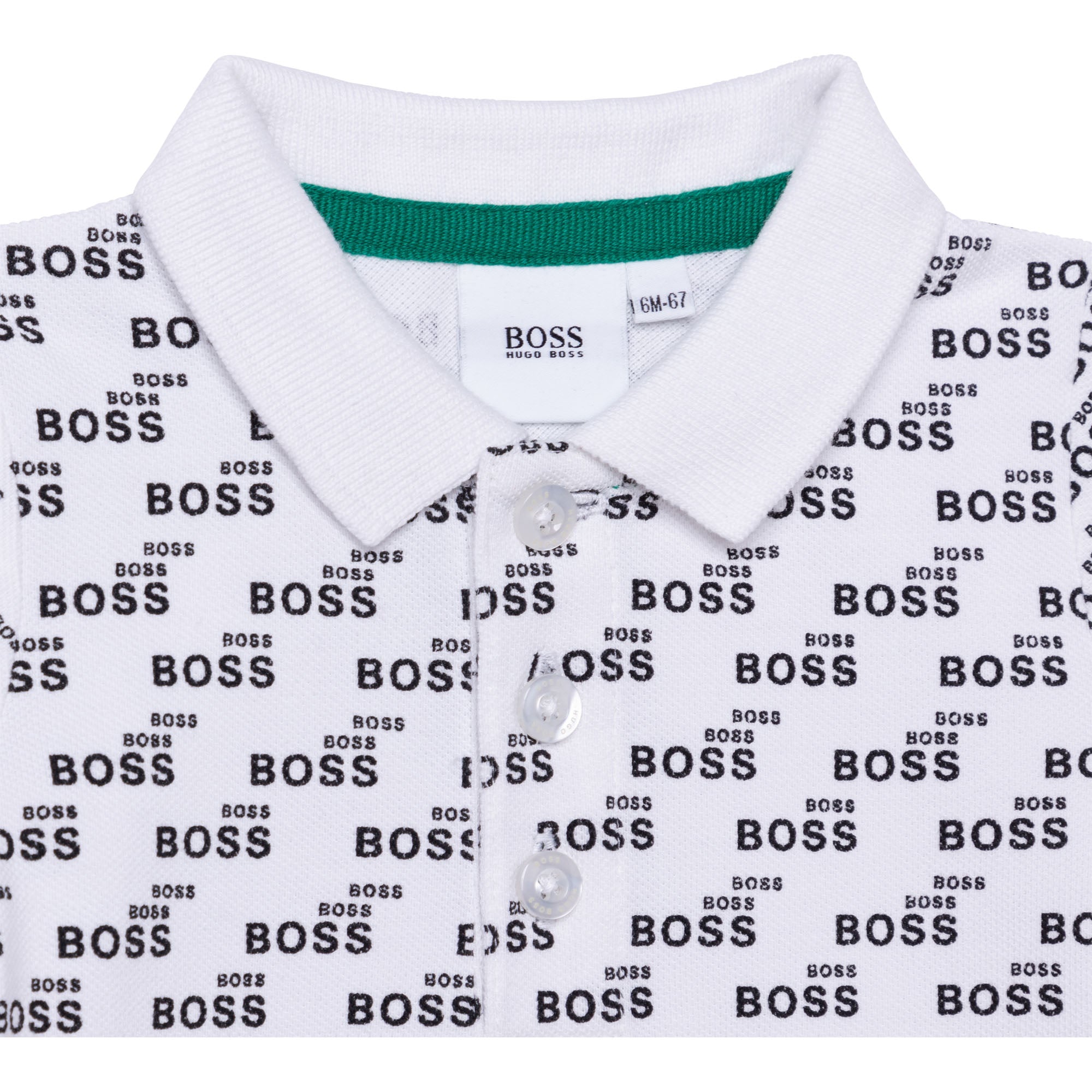 Baby Girls White Logo Cotton Polo Shirt