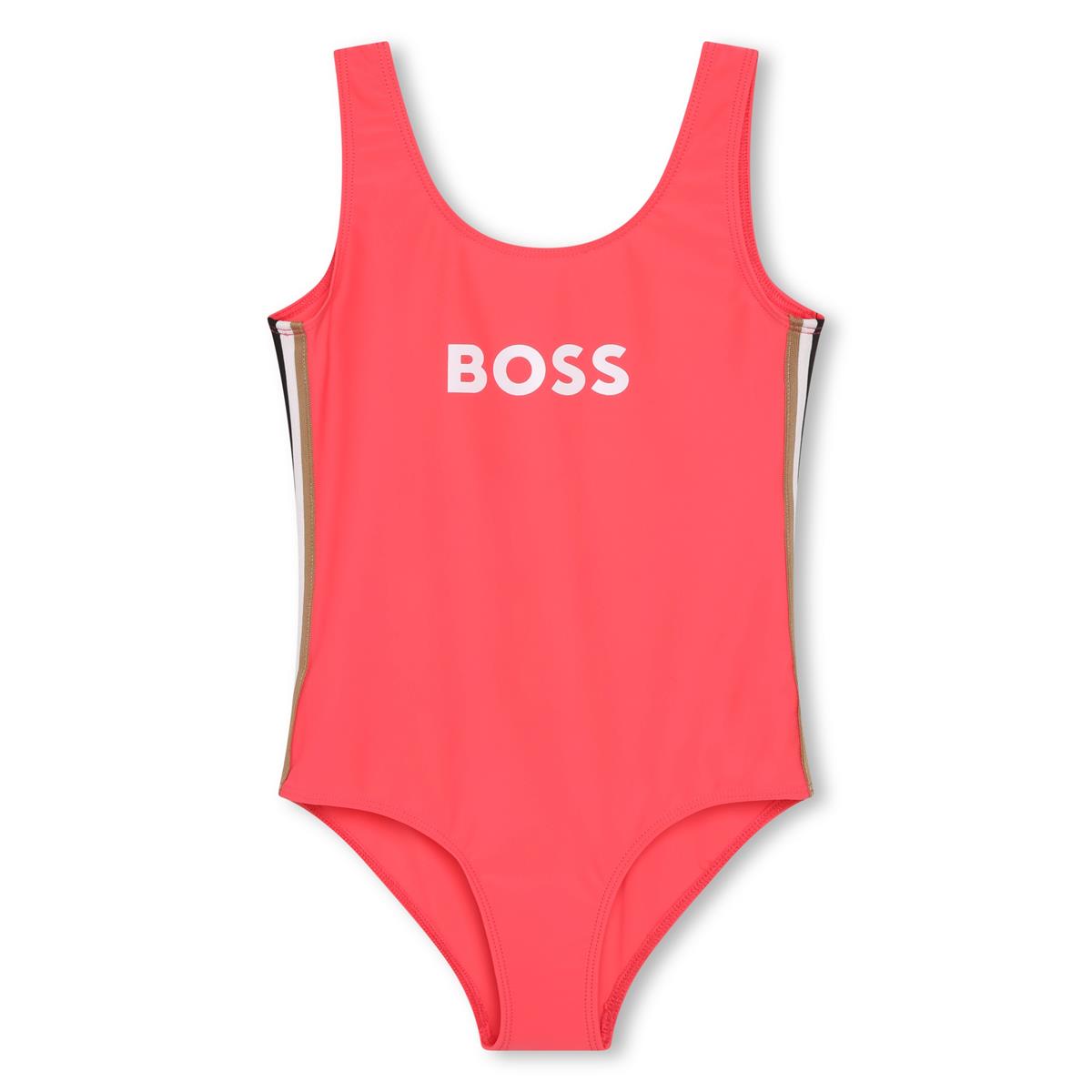 Girls Pink Logo Swimsuit