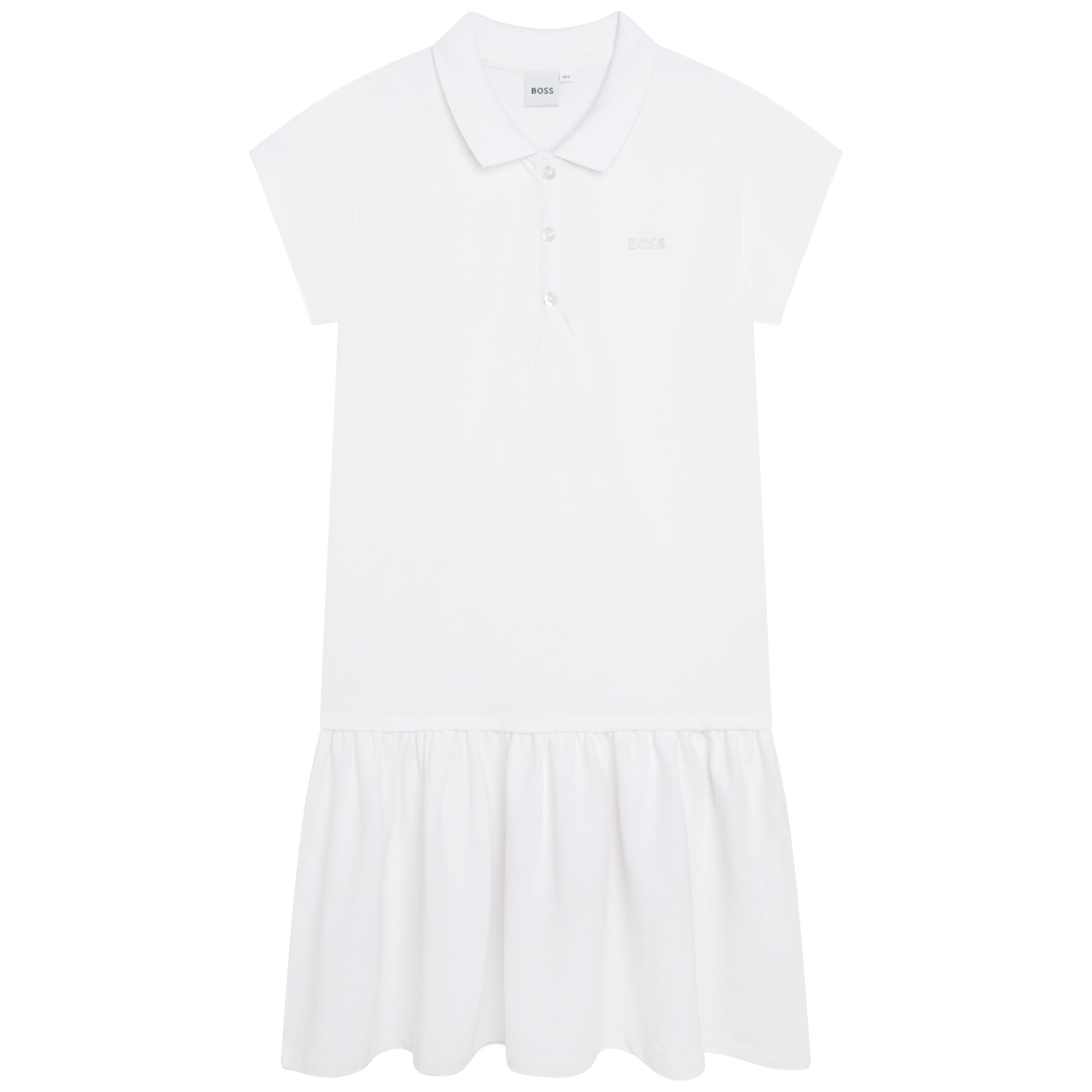 Girls White Cotton Dress