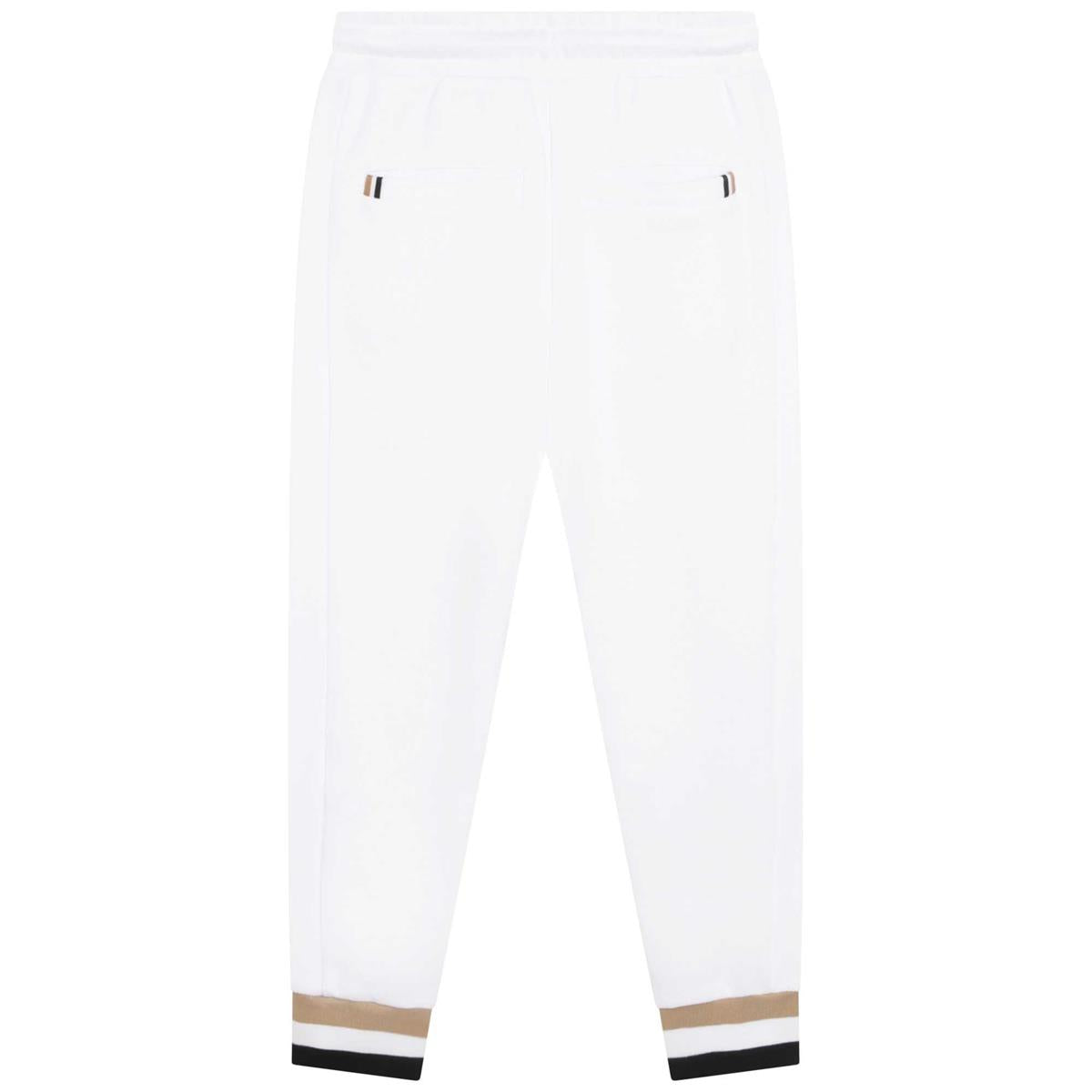 Girls White Cotton Trousers