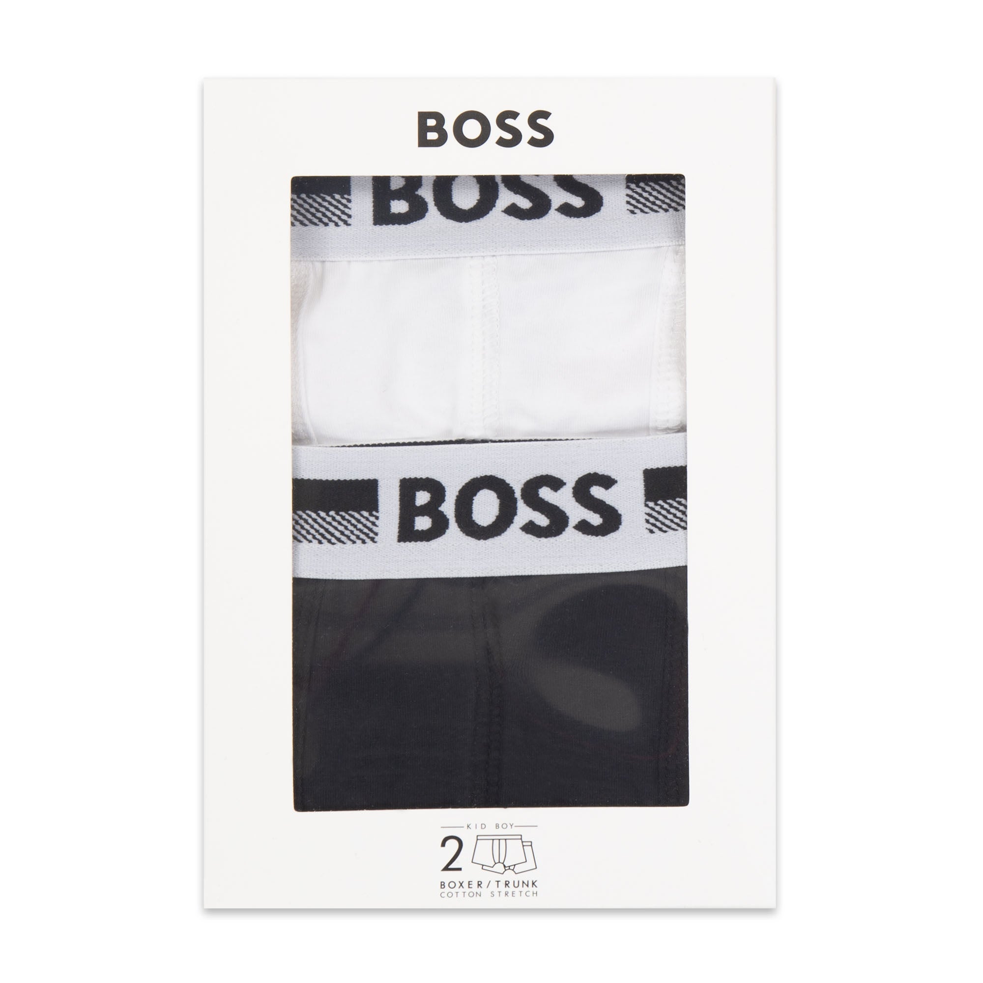 Boys Black Cotton Underwear Set (2 Pack)