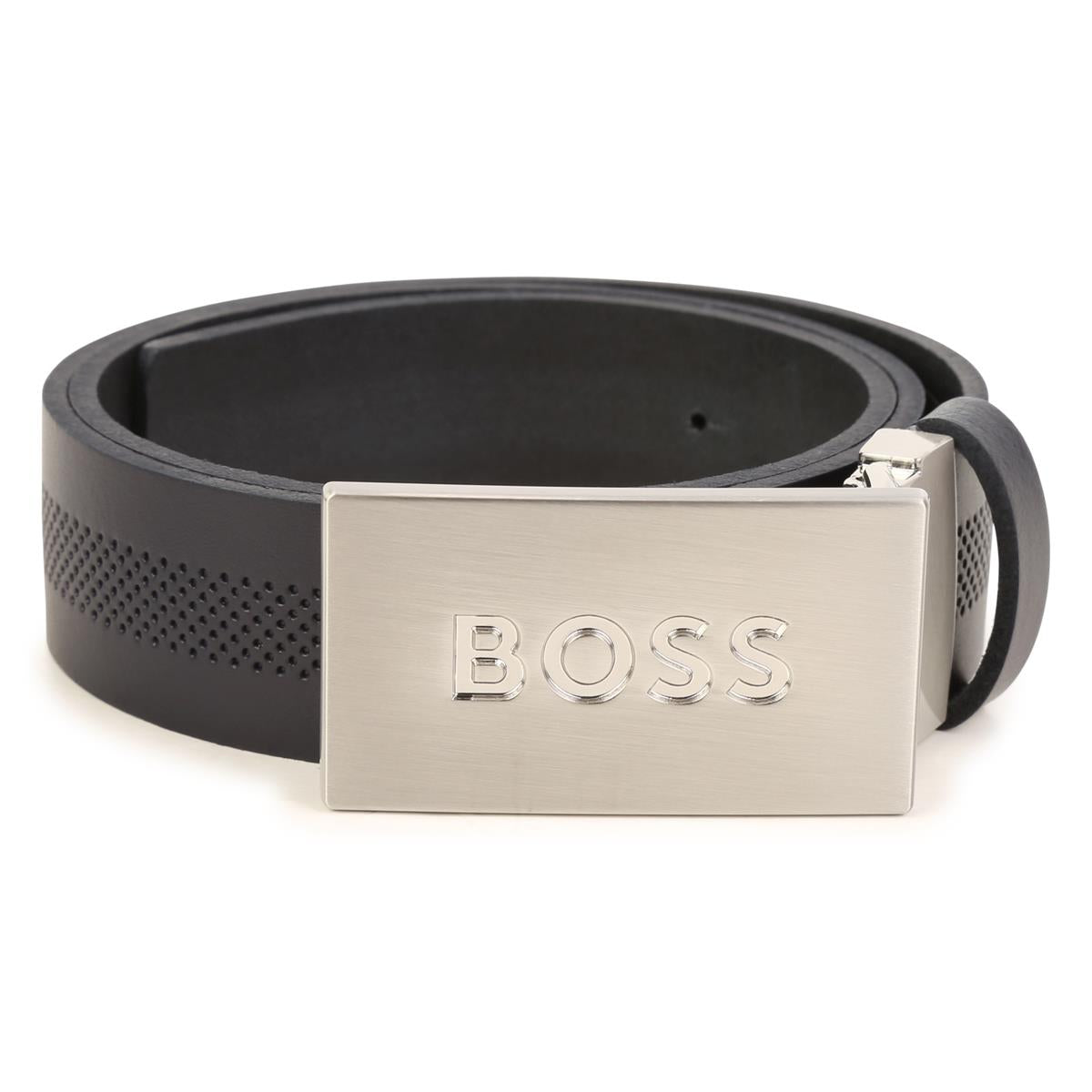 Boys Black Logo Belt