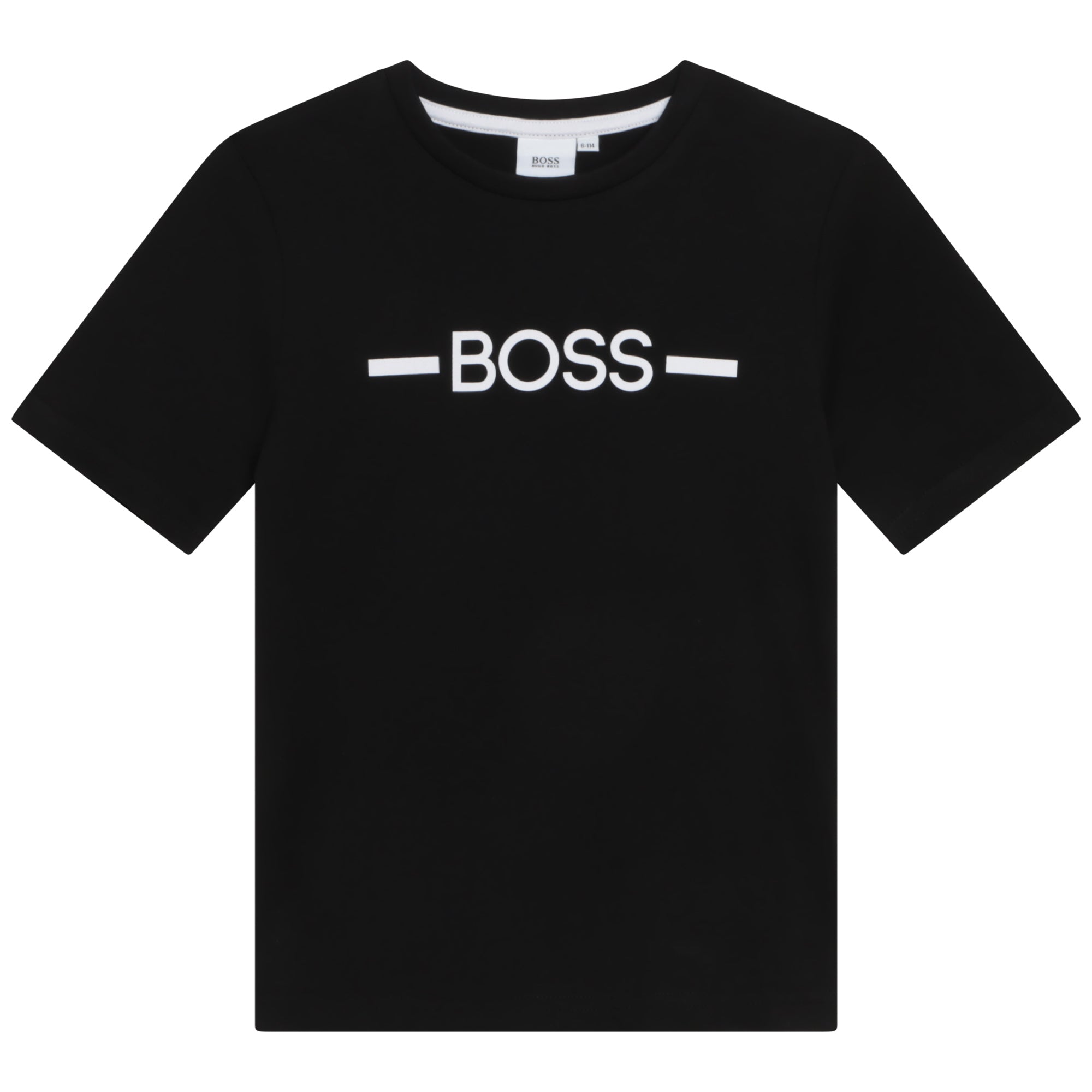 Boys & Girls Black Cotton T-Shirt