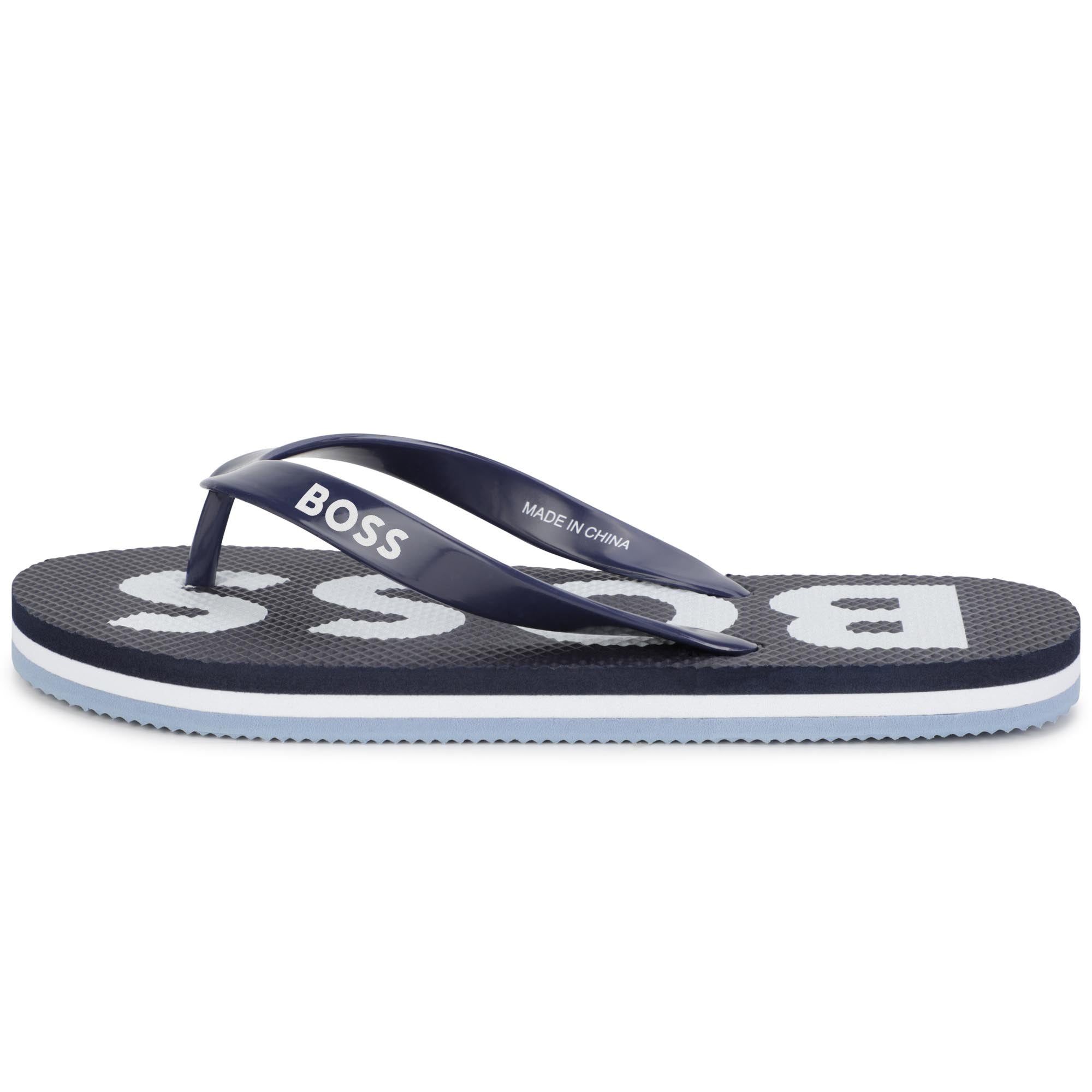 Boys Blue Logo Slippers