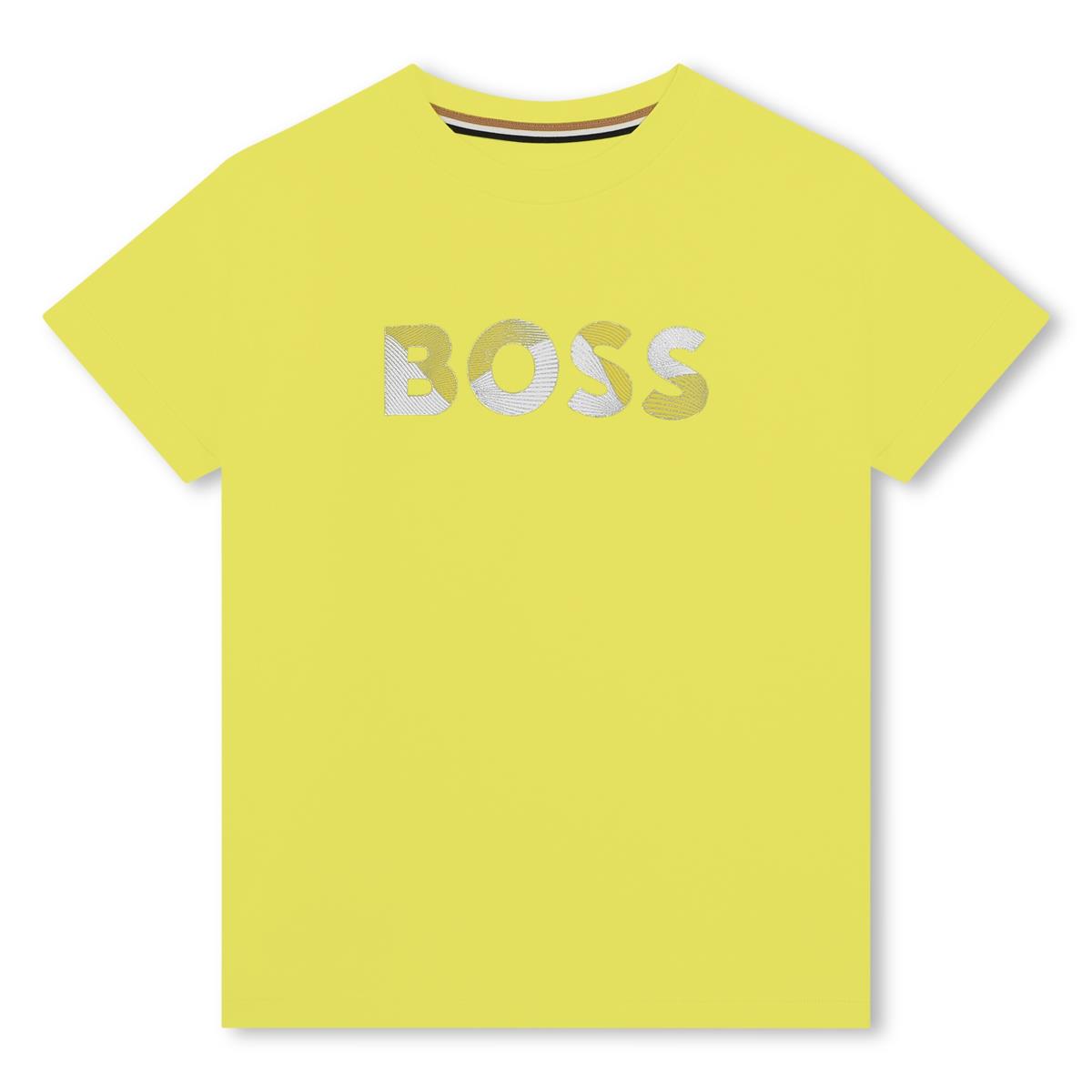 Girls Yellow Cotton T-Shirt