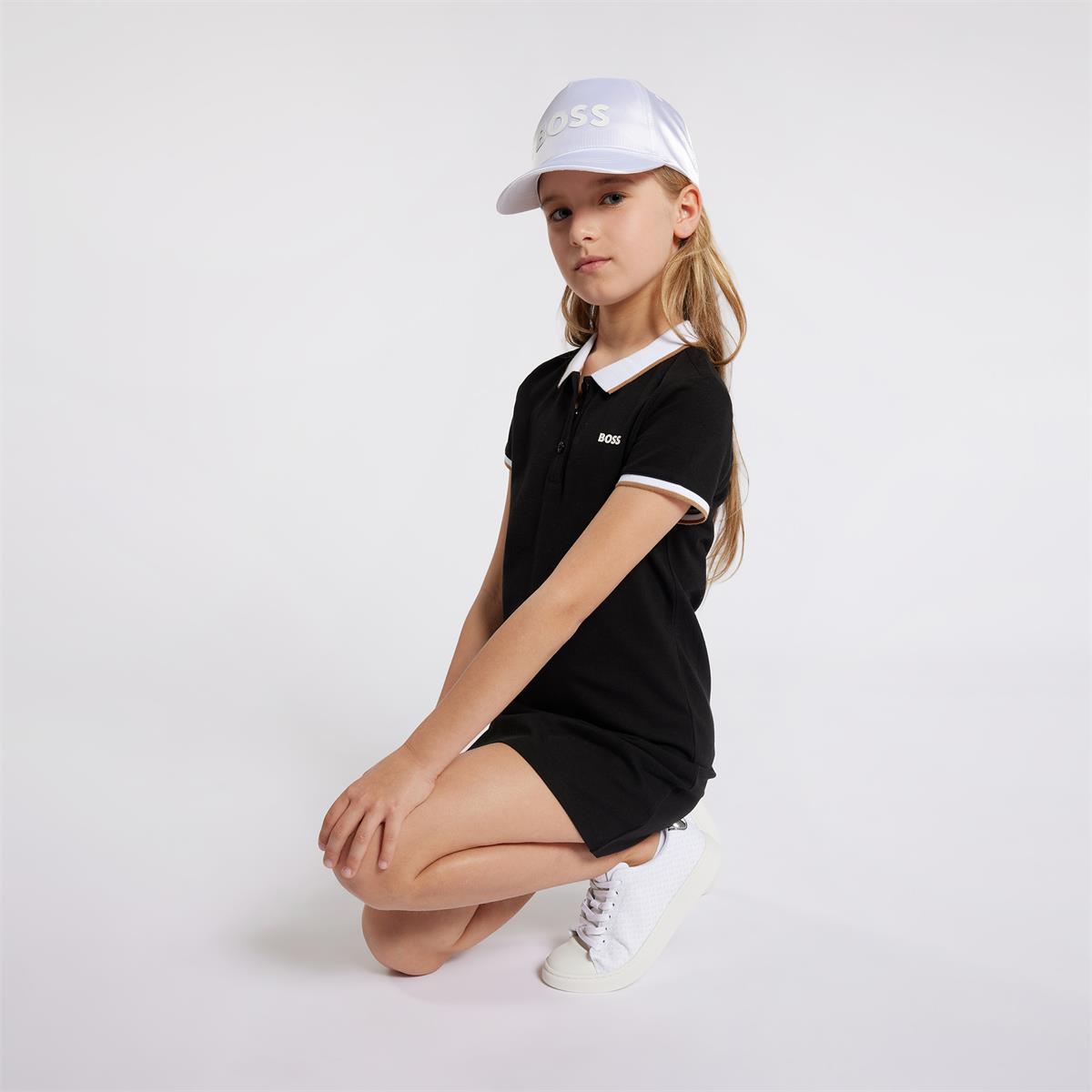 Girls Black Cotton Dress