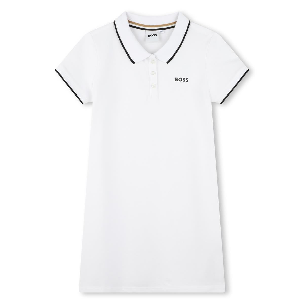 Girls White Cotton Dress