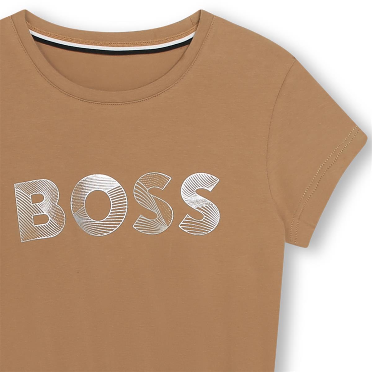 Girls Beige Cotton Dress