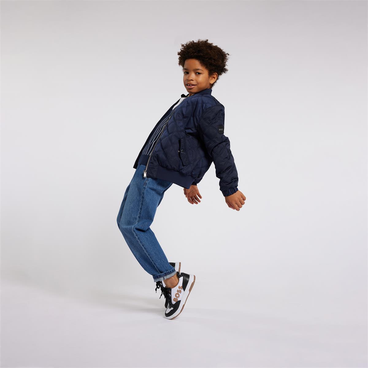 Boys Navy Zip-Up Jacket