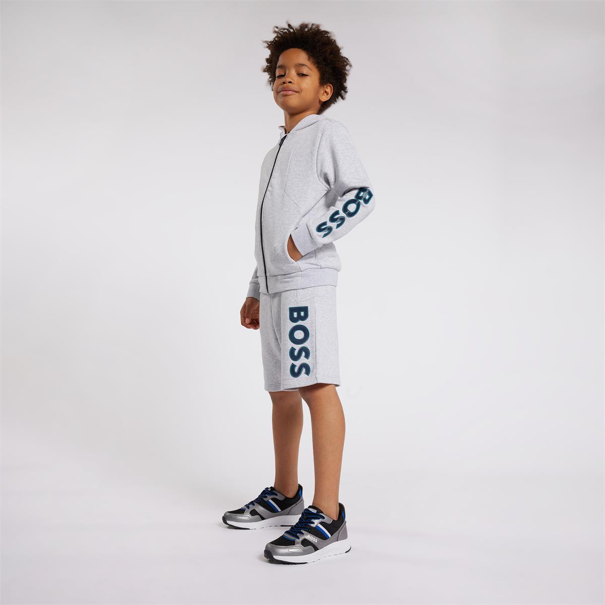 Boys Grey Zip-Up Top