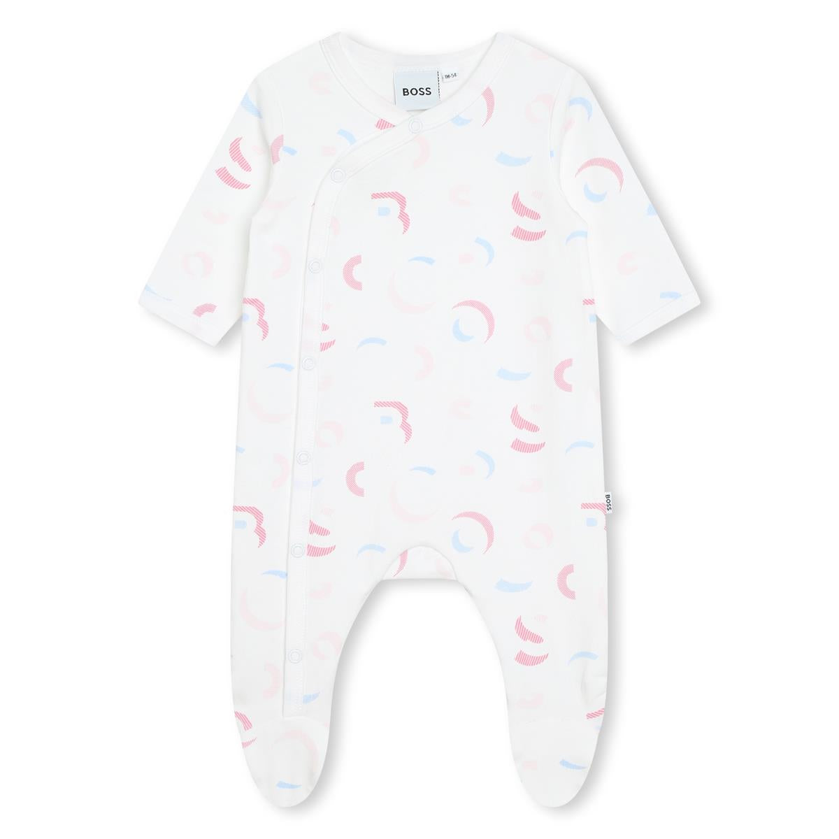 Baby Girls White Cotton Babysuit Set