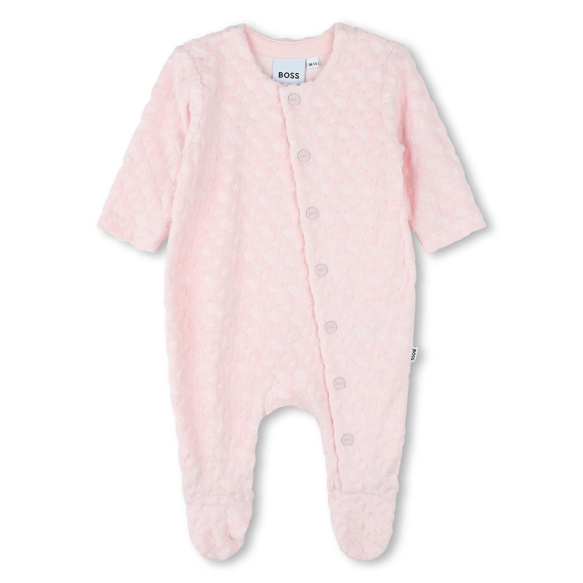 Baby Girls Pink Cotton Babysuit