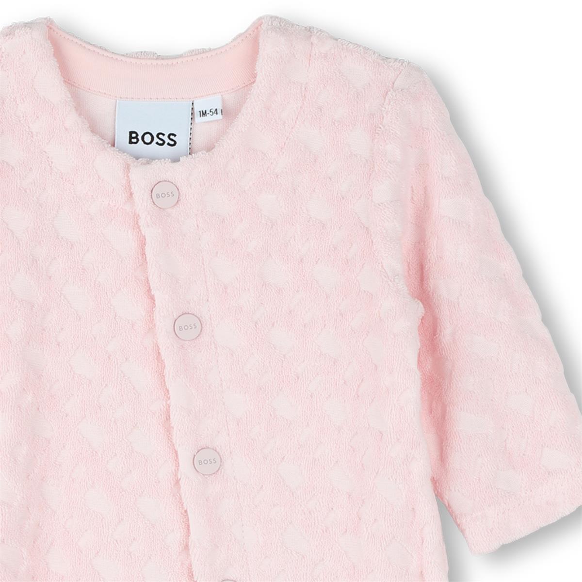 Baby Girls Pink Cotton Babysuit