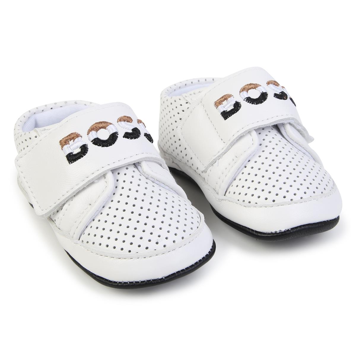 Baby Boys White Flat Shoes