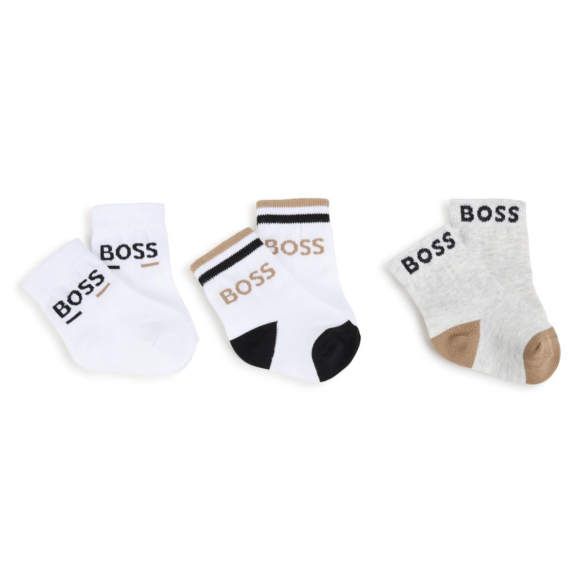 Baby Boys White Cotton Socks Set(3 Pack)
