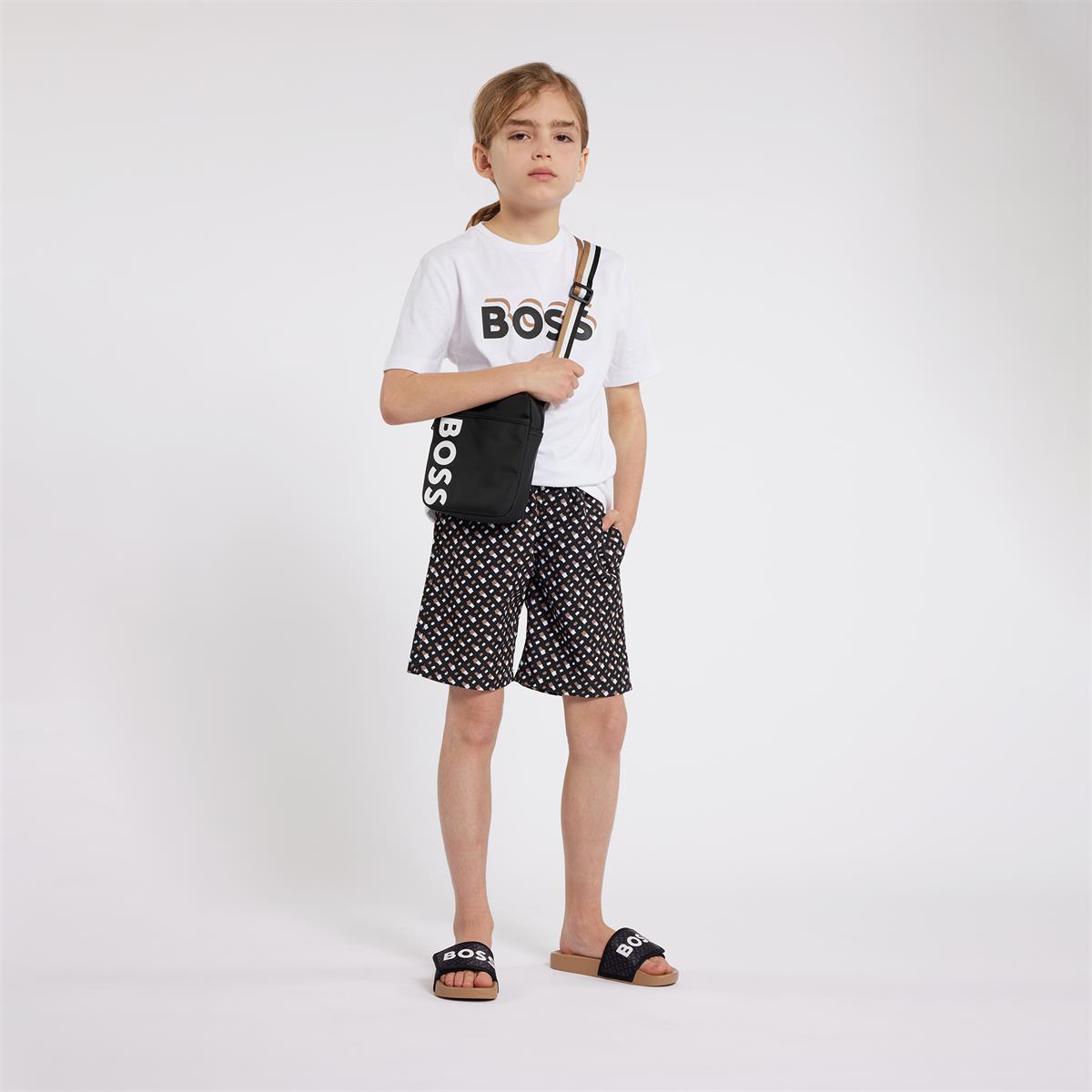 Boys Black Shoulder Bag(14x18x4.5cm)