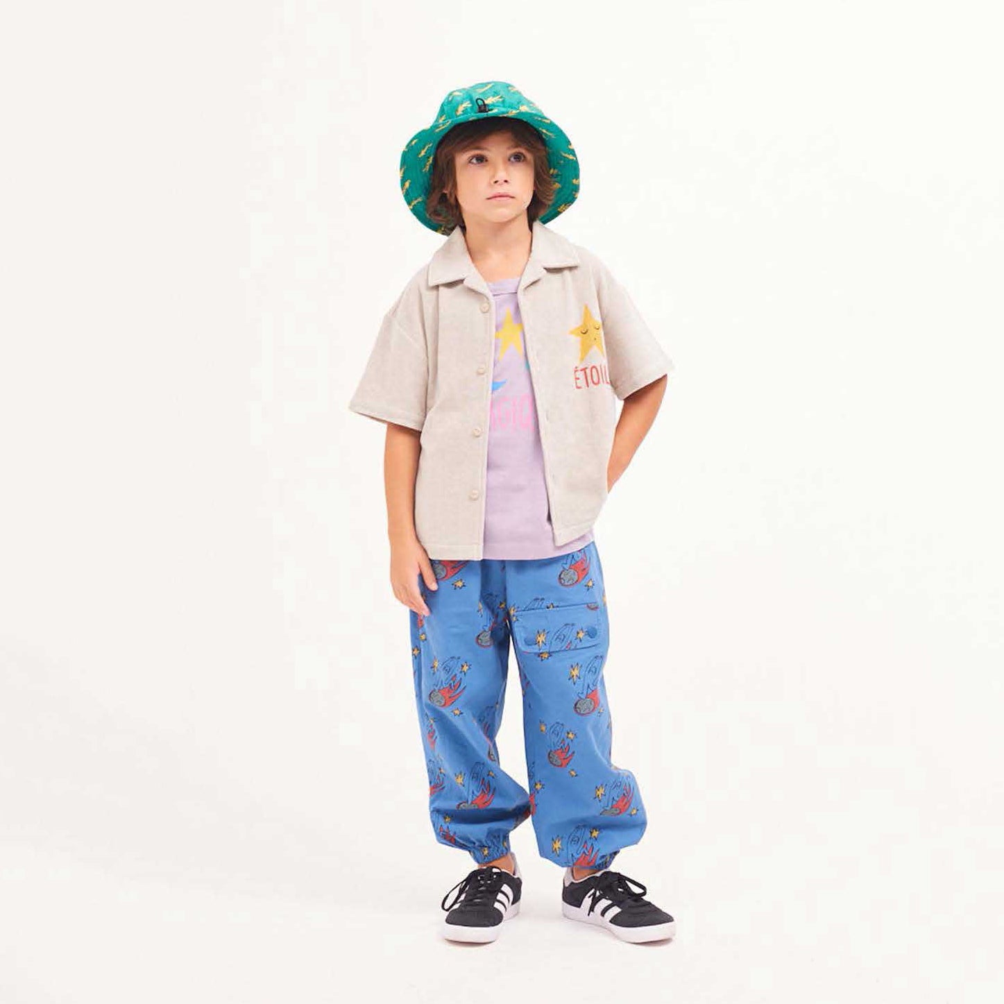 Boys & Girls Grey Cotton Shirt