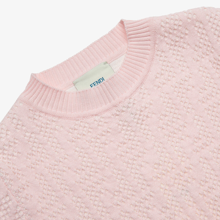 Girls Pink Cotton Sweater