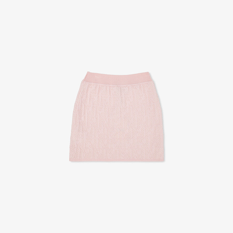 Girls Pink Knitting Cotton Skirt