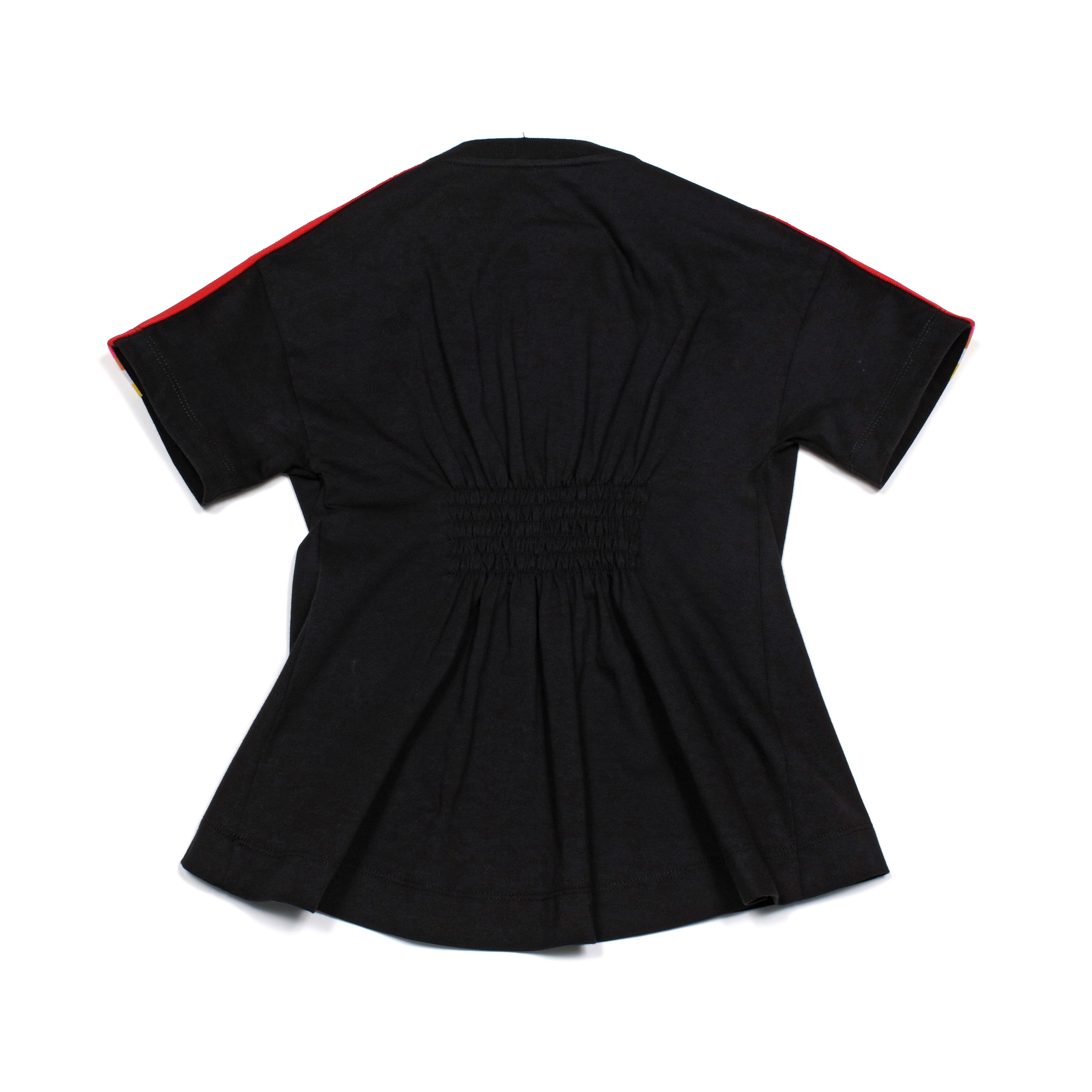 Girls Black Logo Cotton T-Shirt