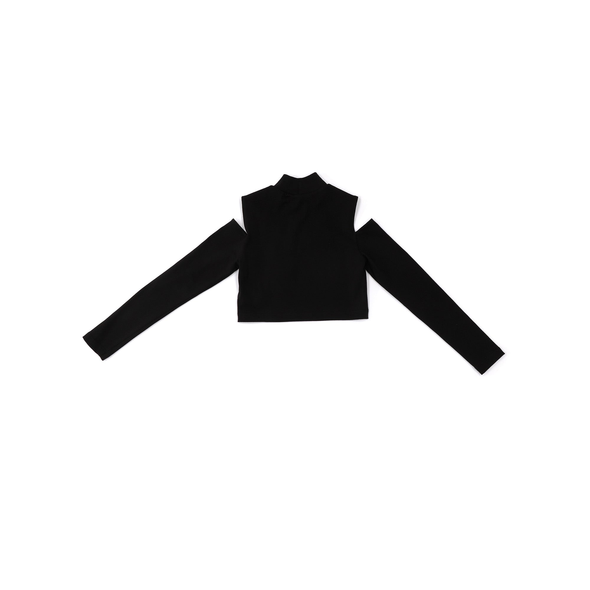 Girls Black Logo Cropped Top