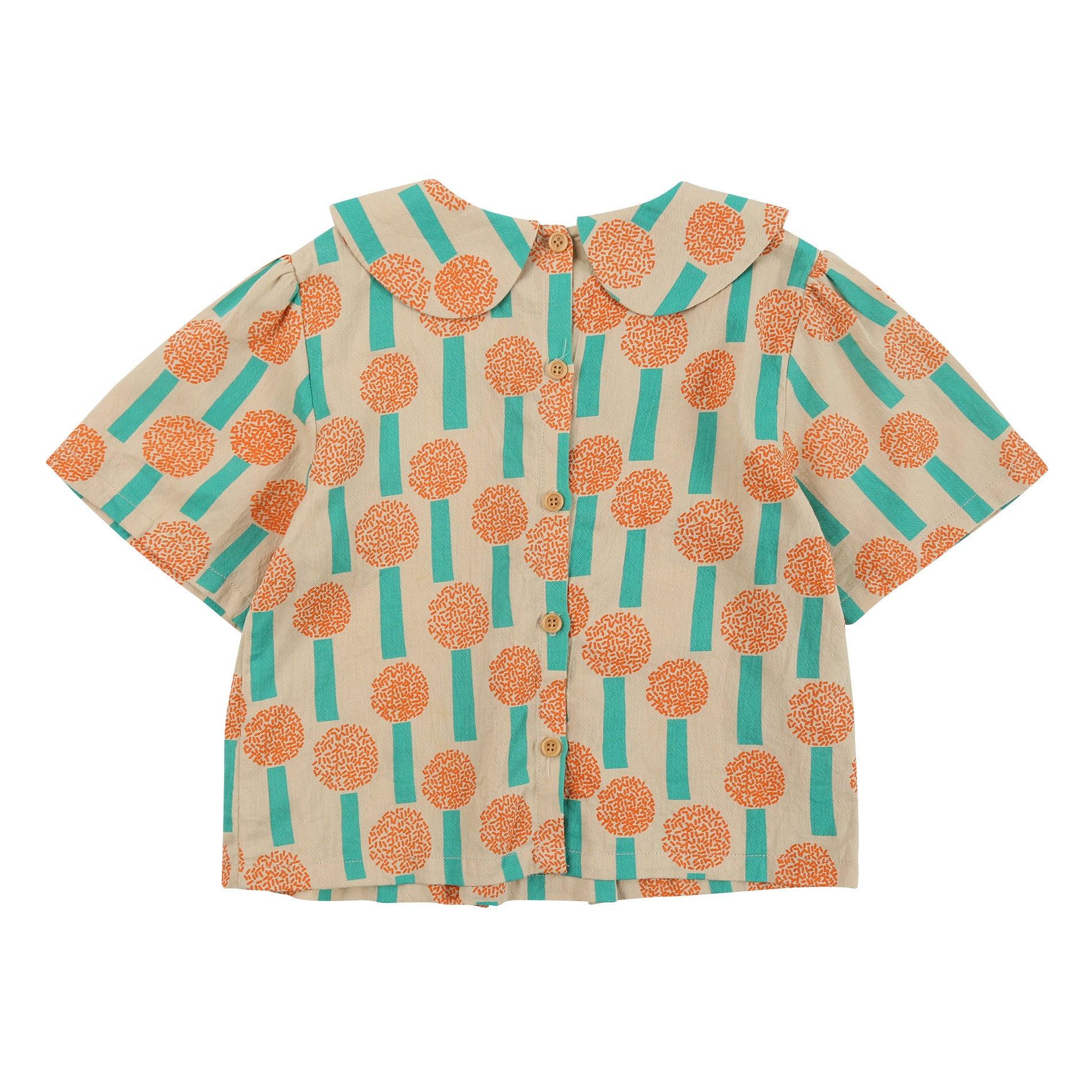 Girls Beige Cotton Shirt