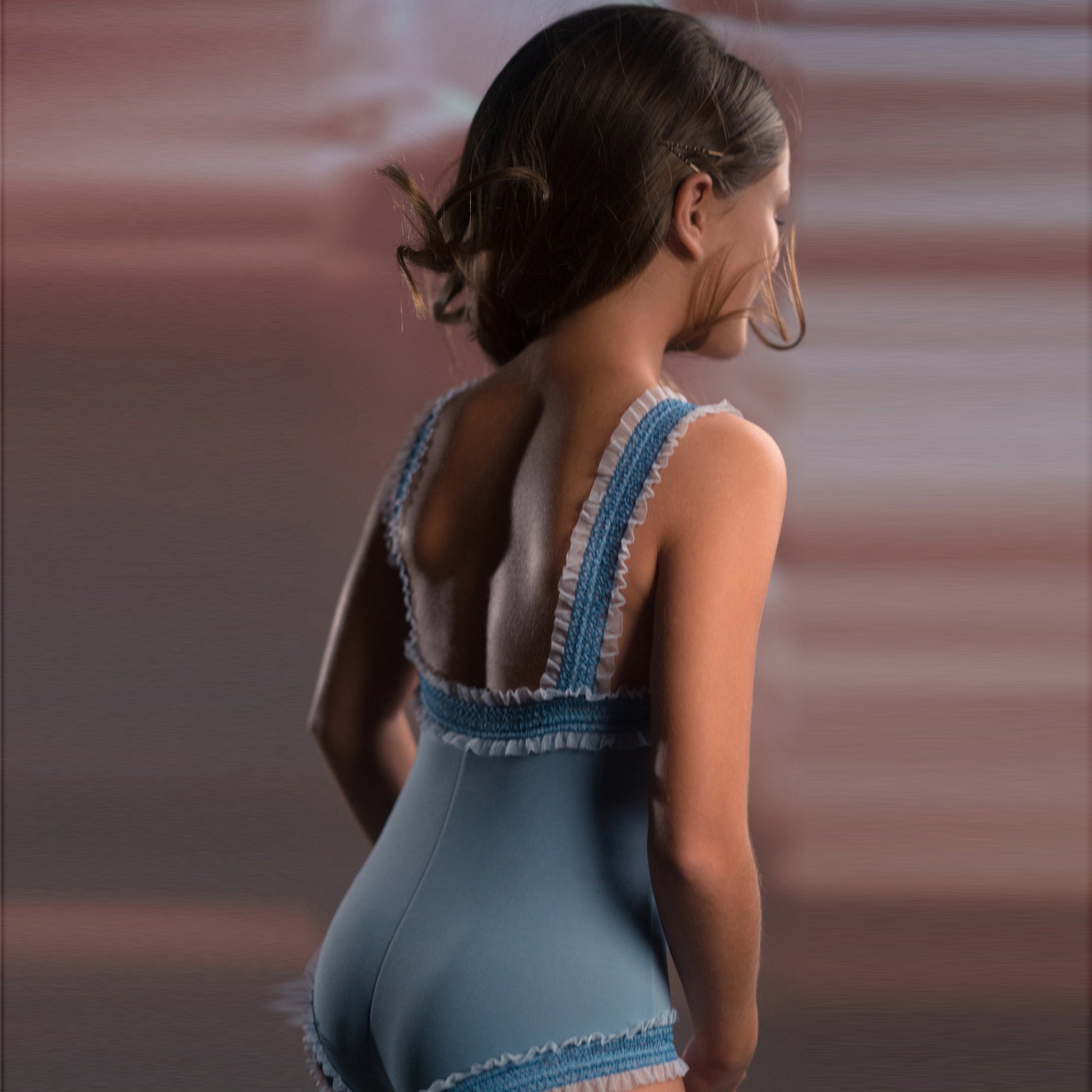 Girls Light Blue Ballet Onesies