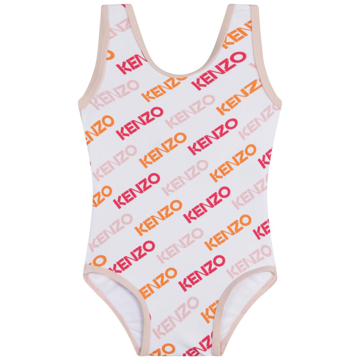 Baby Girls White Logo Swimsuit