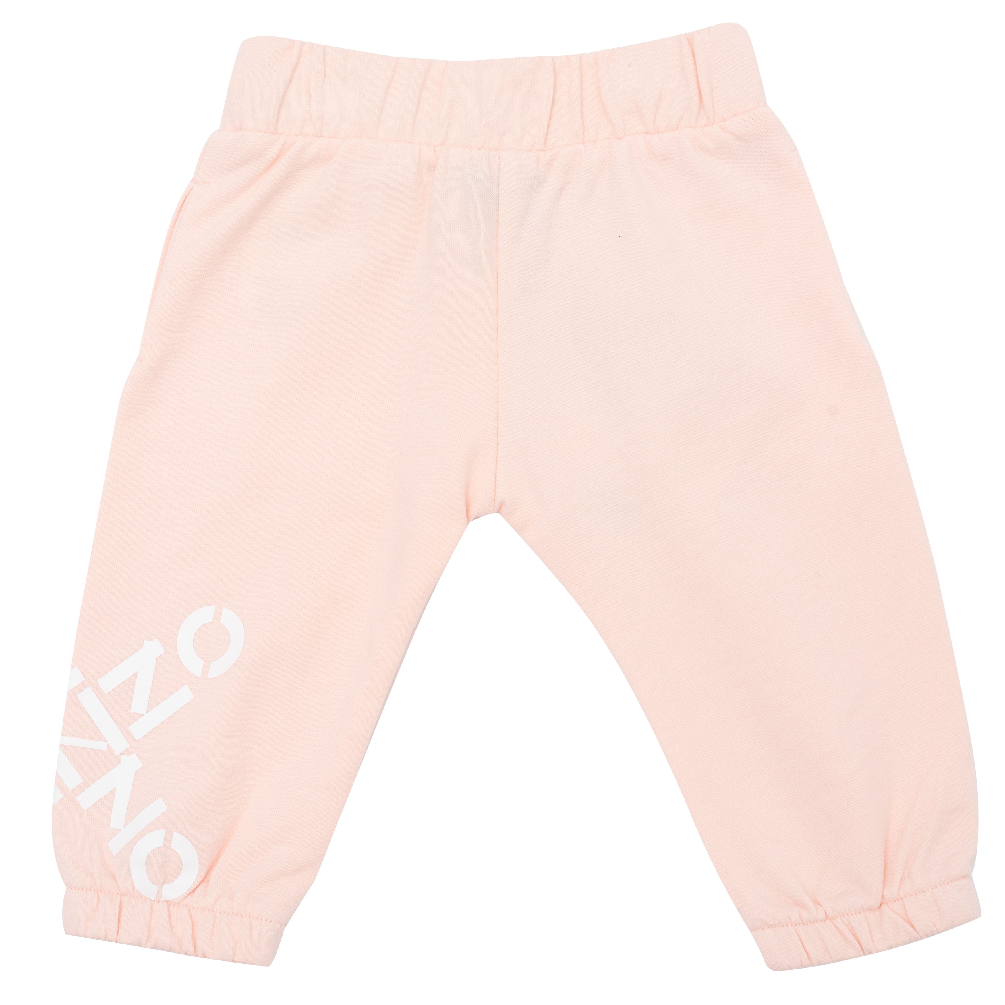Baby Girls Pink Cotton Trousers