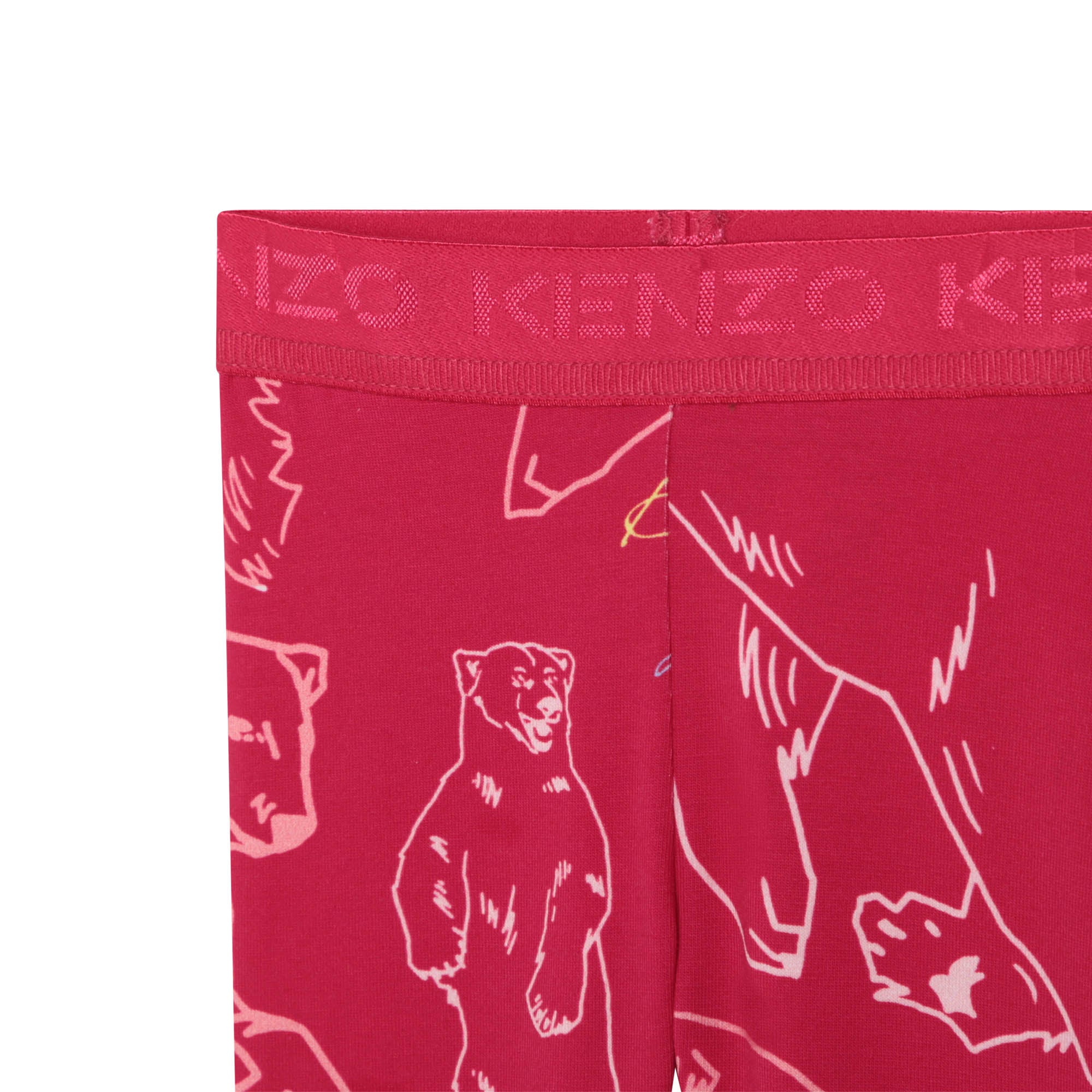 Baby Girls Fuchsia Logo Cotton Leggings