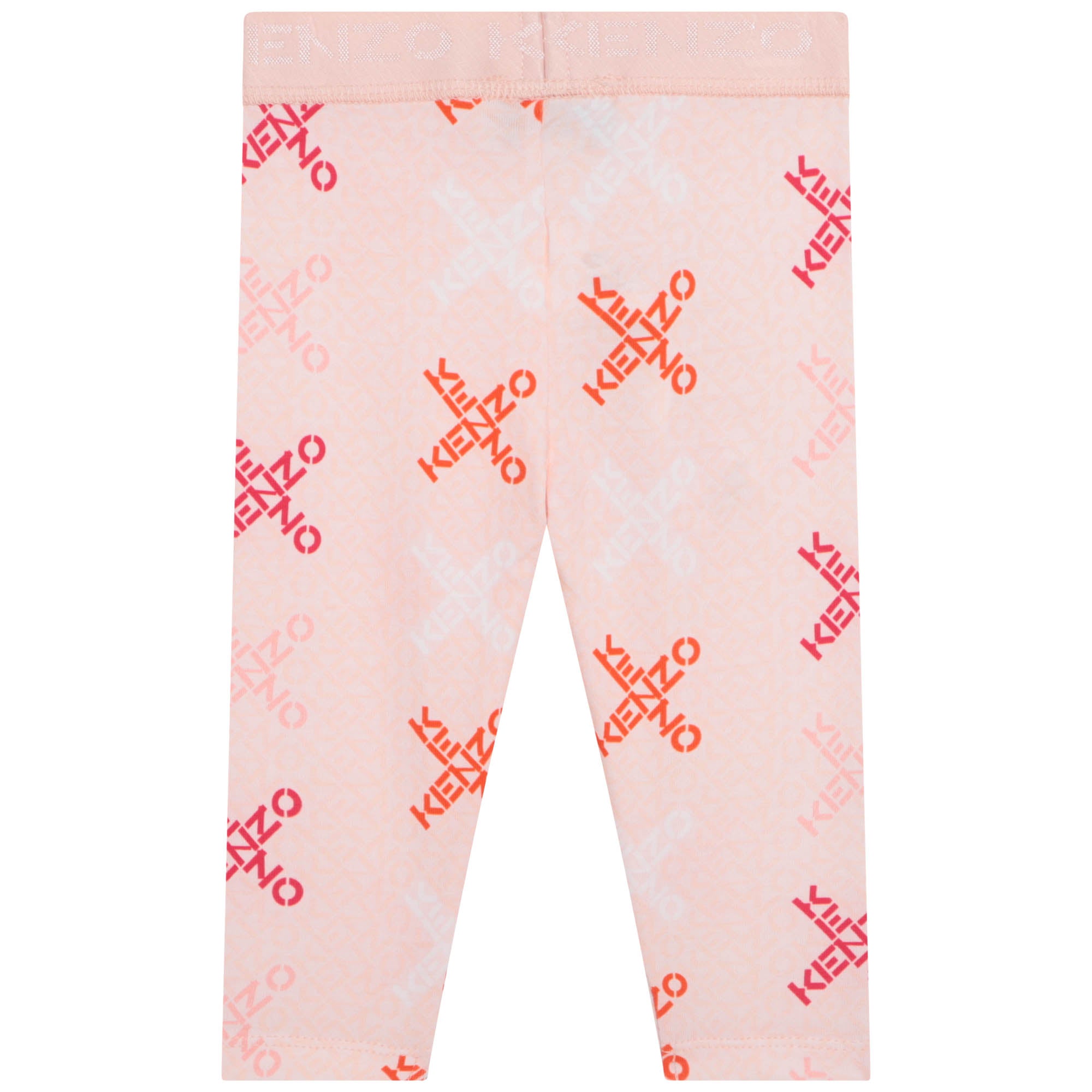 Baby Girls Pink Logo Cotton Leggings