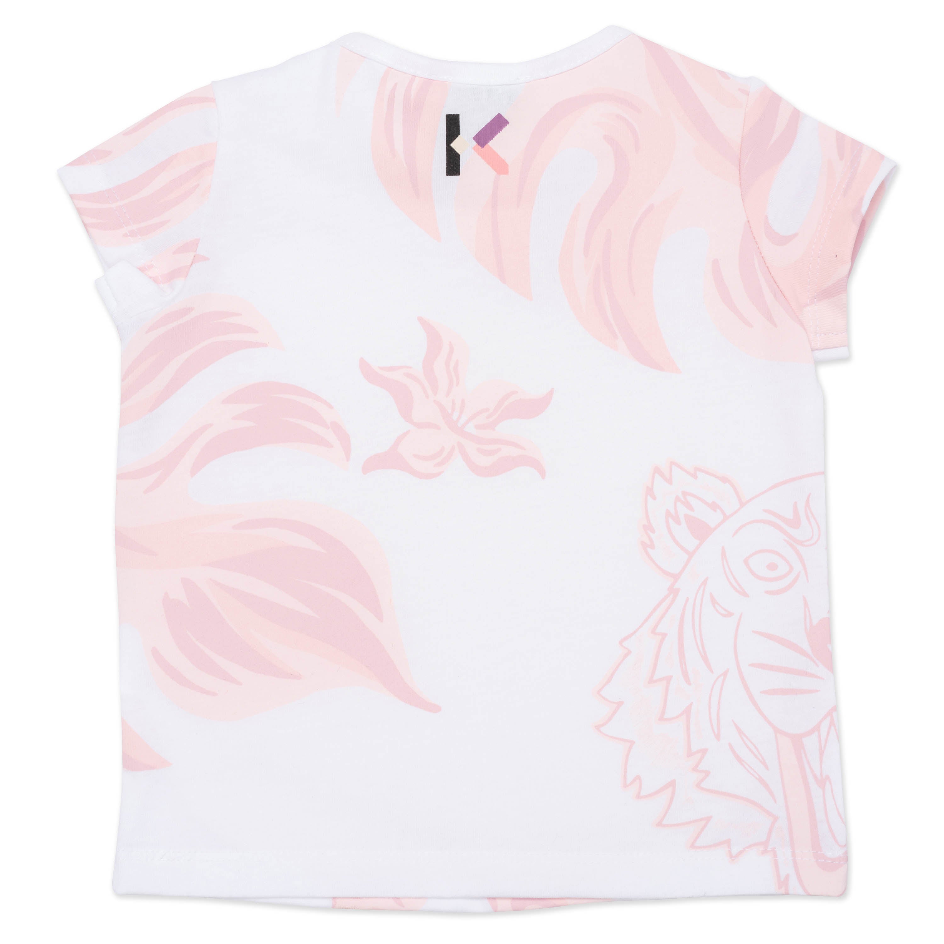 Baby Girls White Logo Cotton T-Shirt